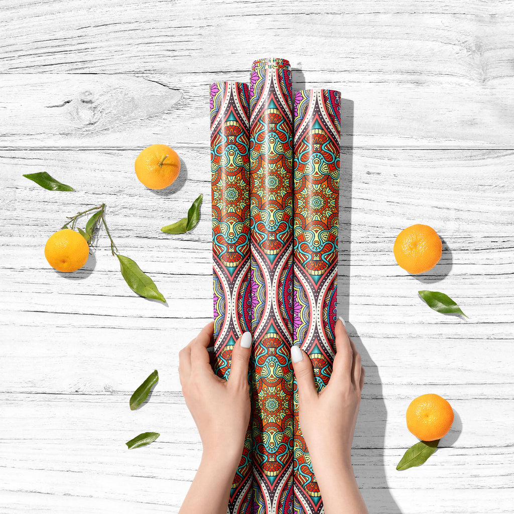 Vintage Mandalas D1 Art & Craft Gift Wrapping Paper-Wrapping Papers-WRP_PP-IC 5015800 IC 5015800, Abstract Expressionism, Abstracts, African, Ancient, Art and Paintings, Bohemian, Botanical, Culture, Decorative, Ethnic, Floral, Flowers, Geometric, Geometric Abstraction, Historical, Illustrations, Indian, Mandala, Medieval, Mexican, Moroccan, Nature, Paisley, Patterns, Pets, Retro, Semi Abstract, Signs, Signs and Symbols, Traditional, Tribal, Vintage, World Culture, mandalas, d1, art, craft, gift, wrapping, 