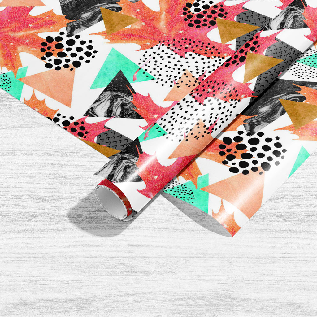 Abstract Autumn Geometric Pattern Art & Craft Gift Wrapping Paper - Wrapping Papers - ArtzFolio.com