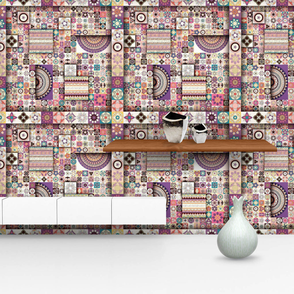 Vintage Floral & Mandala D4 Wallpaper Roll-Wallpapers Peel & Stick-WAL_PA-IC 5015808 IC 5015808, Abstract Expressionism, Abstracts, African, Allah, Ancient, Arabic, Art and Paintings, Asian, Aztec, Bohemian, Botanical, Chinese, Culture, Decorative, Drawing, Ethnic, Floral, Flowers, Geometric, Geometric Abstraction, Historical, Illustrations, Indian, Islam, Mandala, Medieval, Nature, Patterns, Pets, Retro, Semi Abstract, Signs, Signs and Symbols, Traditional, Tribal, Turkish, Vintage, World Culture, d4, wall