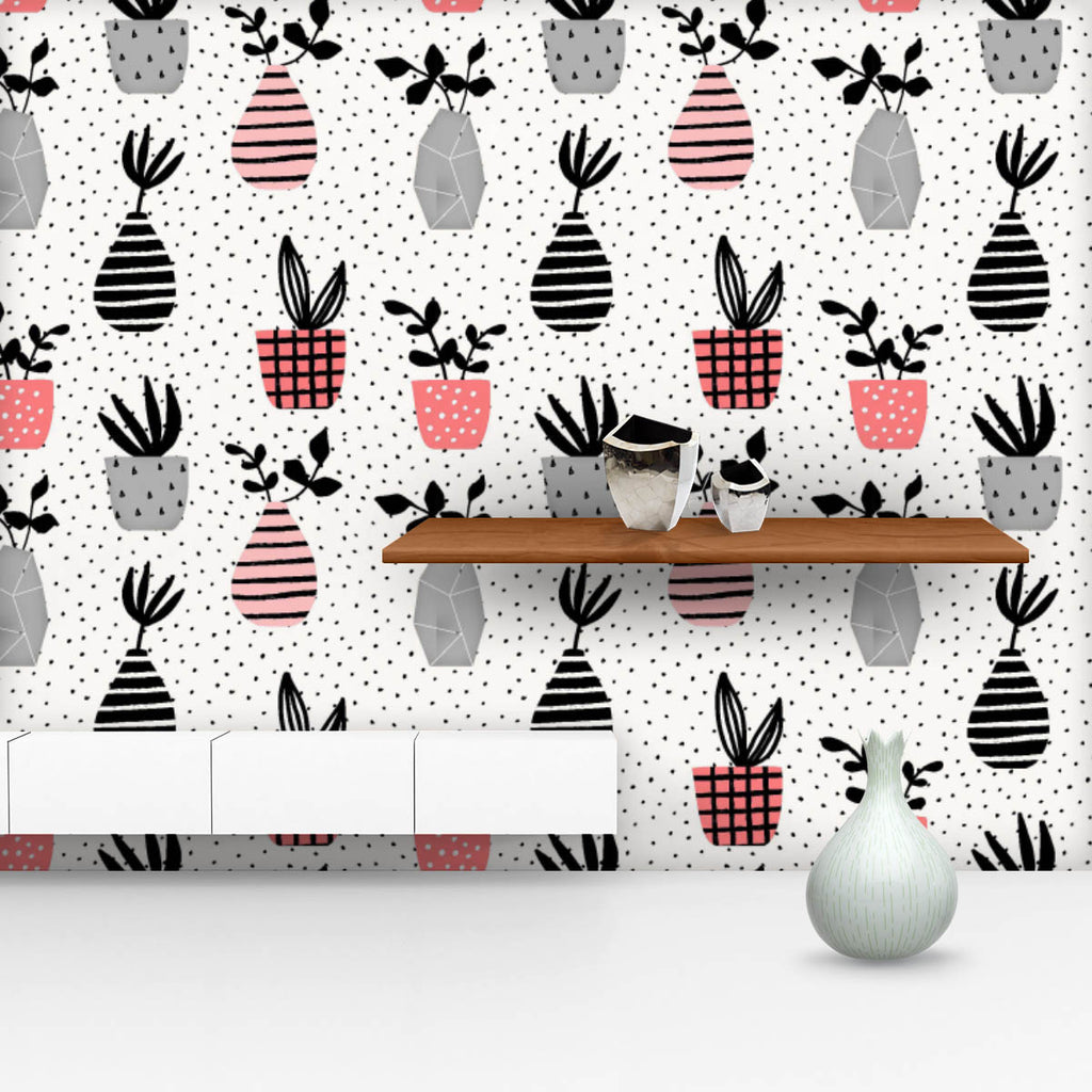 Vases and Pots on Dots Wallpaper Roll-Wallpapers Peel & Stick-WAL_PA-IC 5015815 IC 5015815, Art and Paintings, Black, Black and White, Decorative, Dots, Geometric, Geometric Abstraction, Modern Art, Patterns, Scandinavian, Stripes, White, vases, and, pots, on, wallpaper, roll, pattern, cool, modern, seamless, vase, decor, interior, paper, pink, style, leaf, poster, succulent, art, beautiful, branch, card, creative, decoration, drawn, elegant, gray, greeting, hand, hand-drawn, minimalist, postcard, pot, prin