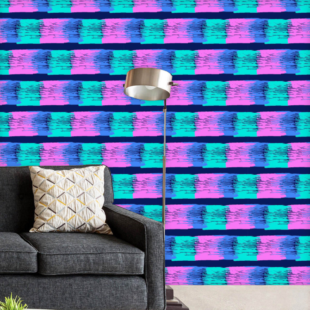 Abstract Neon Pattern Wallpaper Roll - Wallpapers Peel & Stick - ArtzFolio.com