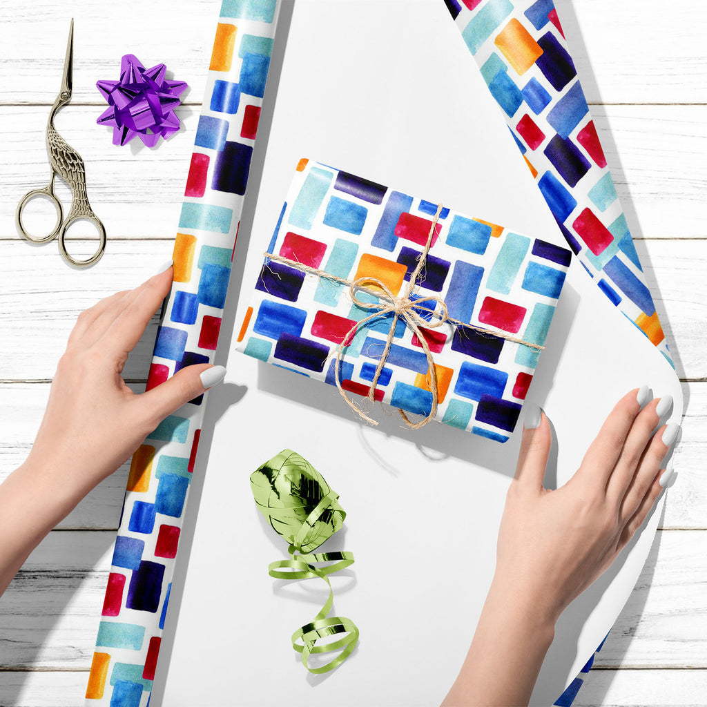 Watercolor Abstract Rectangles Art & Craft Gift Wrapping Paper-Wrapping Papers-WRP_PP-IC 5015823 IC 5015823, Abstract Expressionism, Abstracts, Art and Paintings, Geometric, Geometric Abstraction, Illustrations, Nautical, Patterns, Semi Abstract, Signs, Signs and Symbols, Watercolour, watercolor, abstract, rectangles, art, craft, gift, wrapping, paper, pattern, colorful, background, blue, cold, color, decoration, design, doodle, draw, fabric, geometrical, grunge, illustration, indigo, navy, ornament, ornate