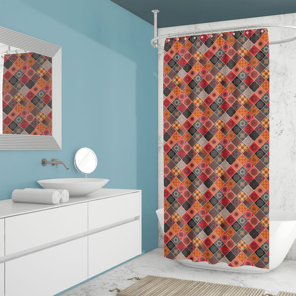 Vintage Motifs Art D13 Washable Waterproof Shower Curtain-Shower Curtains-CUR_SH_EL-IC 5015825 IC 5015825, Abstract Expressionism, Abstracts, African, Ancient, Art and Paintings, Bohemian, Botanical, Culture, Decorative, Ethnic, Floral, Flowers, Geometric, Geometric Abstraction, Historical, Illustrations, Indian, Mandala, Medieval, Mexican, Moroccan, Nature, Paisley, Patterns, Pets, Retro, Semi Abstract, Signs, Signs and Symbols, Traditional, Tribal, Vintage, World Culture, motifs, art, d13, washable, water