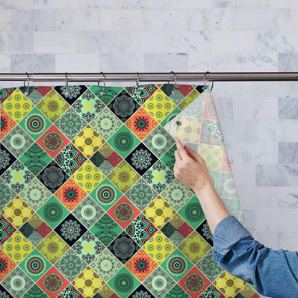 Vintage Elements Washable Waterproof Shower Curtain-Shower Curtains-CUR_SH_EL-IC 5015826 IC 5015826, Abstract Expressionism, Abstracts, African, Ancient, Art and Paintings, Bohemian, Botanical, Culture, Decorative, Ethnic, Floral, Flowers, Geometric, Geometric Abstraction, Historical, Illustrations, Indian, Mandala, Medieval, Mexican, Moroccan, Nature, Paisley, Patterns, Pets, Retro, Semi Abstract, Signs, Signs and Symbols, Traditional, Tribal, Vintage, World Culture, elements, washable, waterproof, shower,