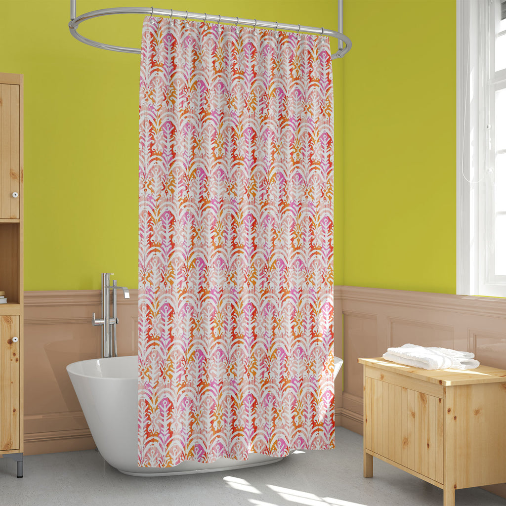 Watercolor Floral Ikat Pattern D1 Washable Waterproof Shower Curtain-Shower Curtains-CUR_SH_EL-IC 5015834 IC 5015834, Art and Paintings, Aztec, Bohemian, Botanical, Chevron, Culture, Decorative, Ethnic, Fashion, Floral, Flowers, Folk Art, Ikat, Indian, Japanese, Nature, Patterns, Shibori, Signs, Signs and Symbols, Stripes, Traditional, Tribal, Watercolour, World Culture, watercolor, pattern, d1, washable, waterproof, shower, curtain, trendy, weaving, art, artistic, authentic, blurred, boho, chic, colorful, 