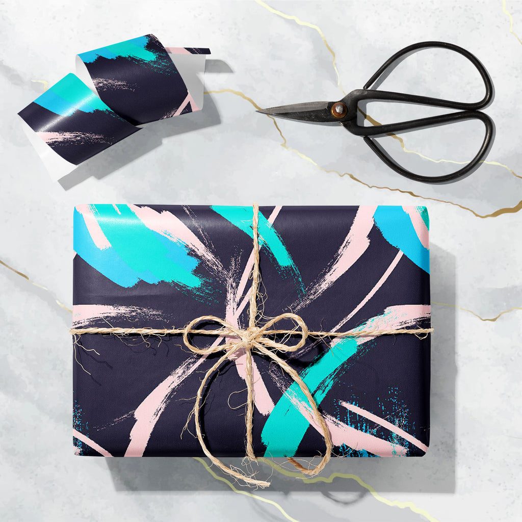 Abstract Brush Stroke D17 Art & Craft Gift Wrapping Paper - Wrapping Papers - ArtzFolio.com