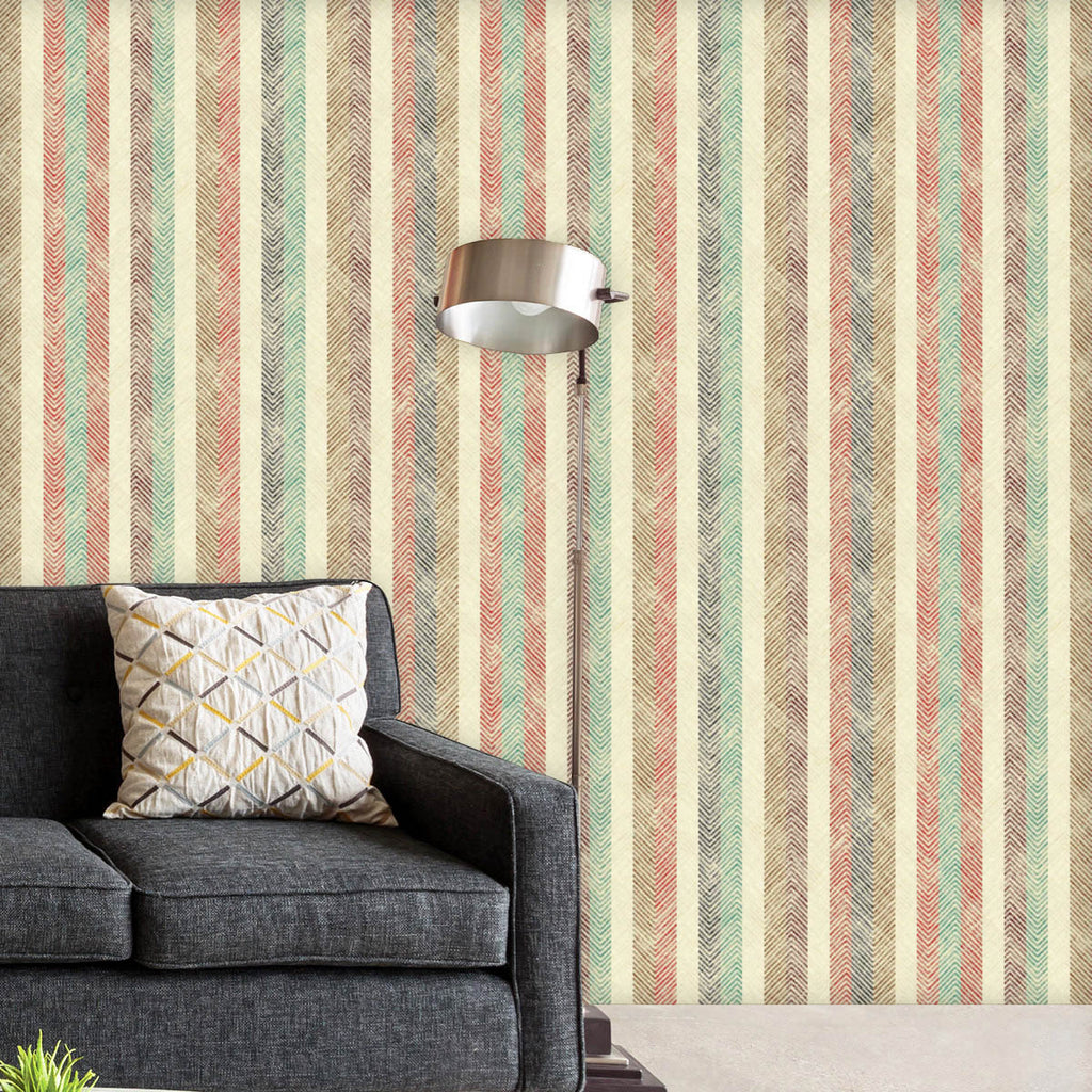 Abstract Geometric Stripes D5 Wallpaper Roll - Wallpapers Peel & Stick - ArtzFolio.com