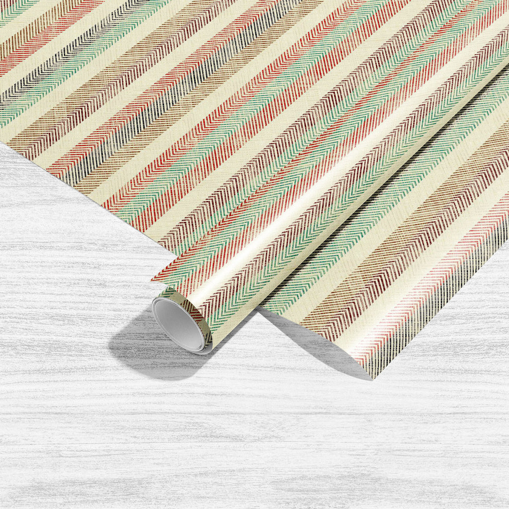 Abstract Geometric Stripes D5 Art & Craft Gift Wrapping Paper - Wrapping Papers - ArtzFolio.com