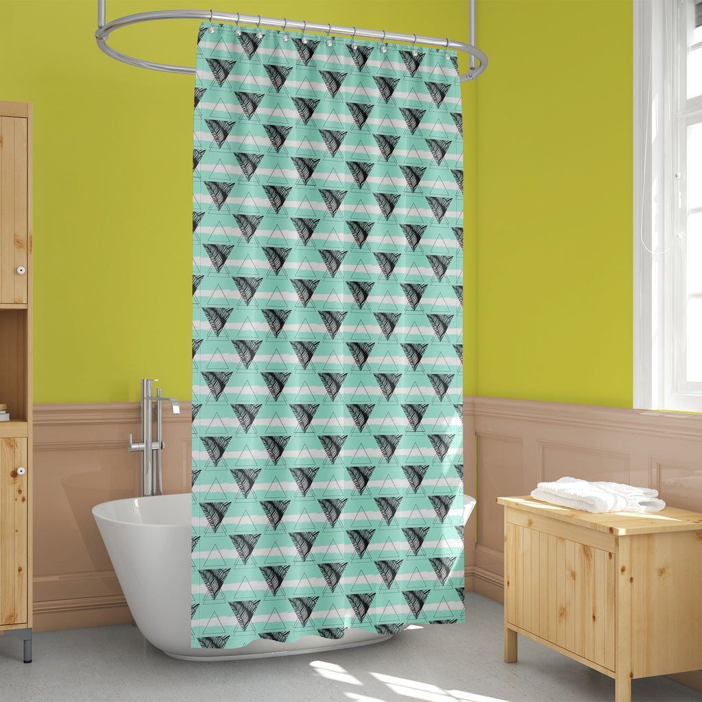 Geometric Hipster D1 Washable Waterproof Shower Curtain-Shower Curtains-CUR_SH_EL-IC 5015849 IC 5015849, Abstract Expressionism, Abstracts, Botanical, Chevron, Culture, Decorative, Digital, Digital Art, Drawing, Ethnic, Fashion, Floral, Flowers, Geometric, Geometric Abstraction, Graphic, Hipster, Illustrations, Modern Art, Nature, Patterns, Pop Art, Scandinavian, Semi Abstract, Signs, Signs and Symbols, Stripes, Traditional, Triangles, Tribal, World Culture, d1, washable, waterproof, shower, curtain, fern, 