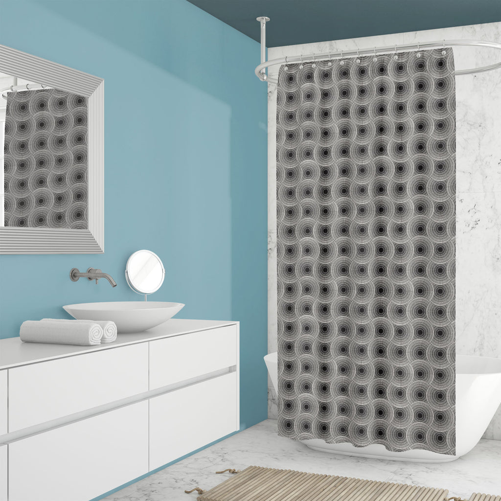 Black & White Mosaic Washable Waterproof Shower Curtain-Shower Curtains-CUR_SH_EL-IC 5015851 IC 5015851, Abstract Expressionism, Abstracts, Ancient, Art and Paintings, Black, Black and White, Decorative, Geometric, Geometric Abstraction, Grid Art, Historical, Illustrations, Marble and Stone, Medieval, Paintings, Patterns, Retro, Semi Abstract, Signs, Signs and Symbols, Vintage, White, mosaic, washable, waterproof, shower, curtain, pattern, abstract, seamless, stone, texture, background, fan, lace, arch, pav