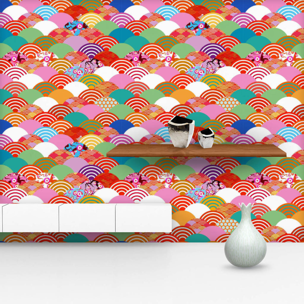 Colorful Fish Scales Wallpaper Roll-Wallpapers Peel & Stick-WAL_PA-IC 5015854 IC 5015854, Abstract Expressionism, Abstracts, Ancient, Animated Cartoons, Art and Paintings, Asian, Botanical, Caricature, Cartoons, Chinese, Circle, Cities, City Views, Culture, Ethnic, Floral, Flowers, Geometric, Geometric Abstraction, Historical, Illustrations, Japanese, Medieval, Nature, Patterns, Retro, Scenic, Seasons, Semi Abstract, Signs, Signs and Symbols, Traditional, Tribal, Vintage, World Culture, colorful, fish, scal