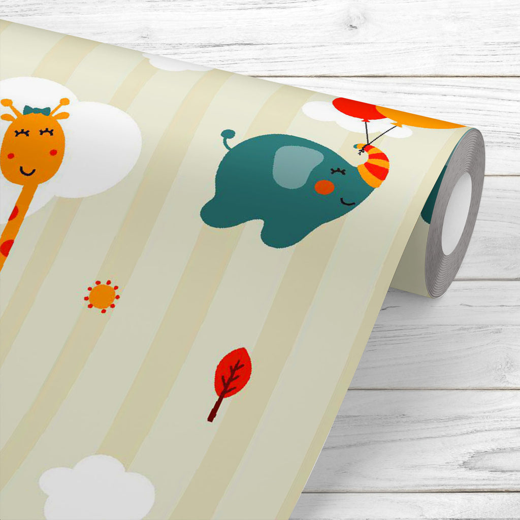 Baby Giraffe and Elephant Wallpaper Roll-Wallpapers Peel & Stick-WAL_PA-IC 5015859 IC 5015859, Animals, Baby, Children, Decorative, Illustrations, Kids, Patterns, giraffe, and, elephant, wallpaper, roll, pattern, born, vector, new, background, cute, illustration, kid, room, seamless, soft, nursery, adorable, clouds, shower, blue, child, color, pastel, sun, balloons, celebration, happy, lovely, paper, sweet, trees, wrapping, artzfolio, wallpapers for bedroom, wall papers full sheet for living room, wallpaper