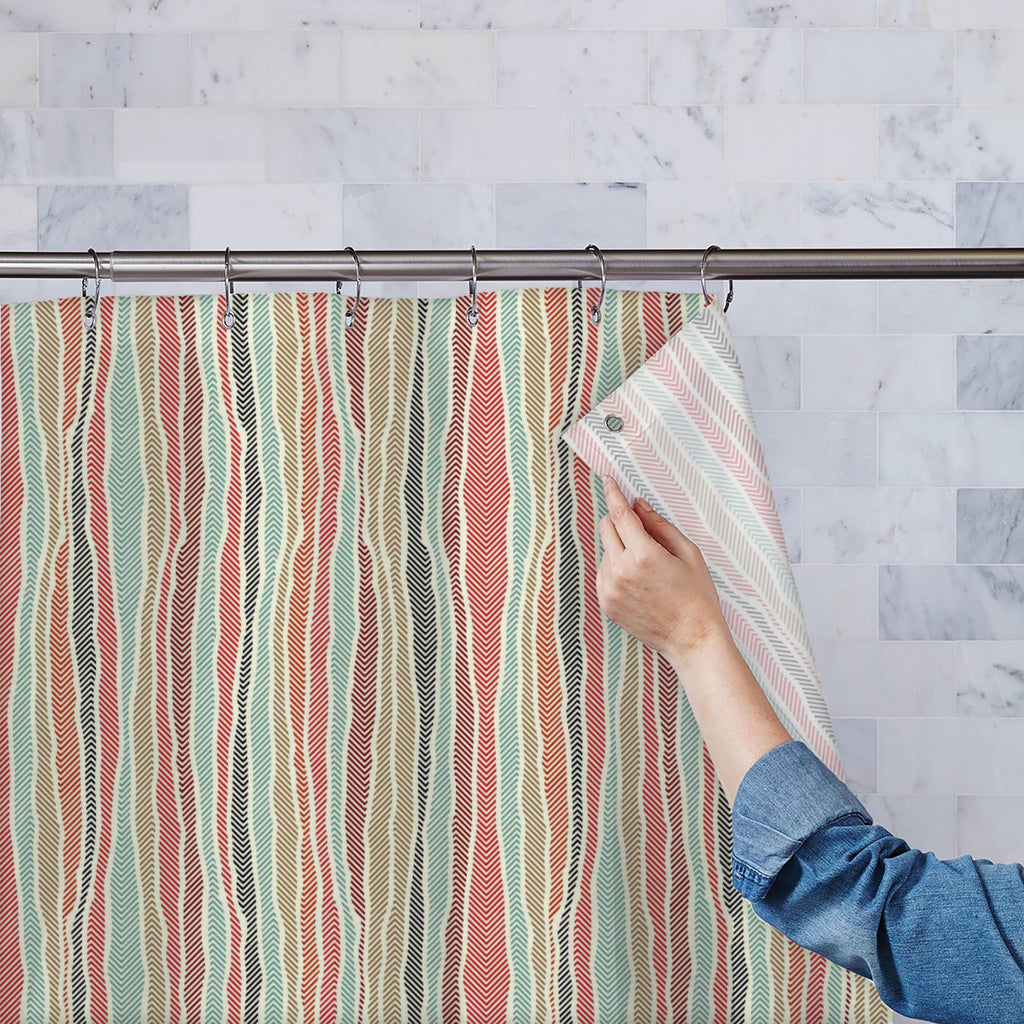 Colorful Abstract Stripes Washable Waterproof Shower Curtain-Shower Curtains-CUR_SH_EL-IC 5015865 IC 5015865, Abstract Expressionism, Abstracts, Ancient, Art and Paintings, Drawing, Fashion, Hipster, Historical, Illustrations, Medieval, Modern Art, Patterns, Plaid, Retro, Semi Abstract, Stripes, Vintage, colorful, abstract, washable, waterproof, shower, curtain, background, ceramic, old, tile, pattern, art, artistic, beige, brown, card, creative, doodle, drawn, fabric, flecked, hand, illustration, irregular