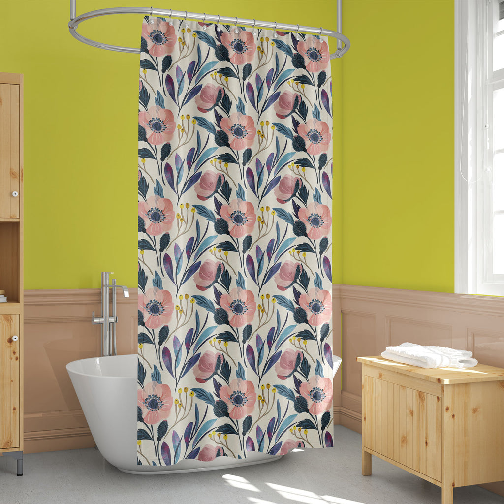 Watercolor Floral Pattern D30 Washable Waterproof Shower Curtain-Shower Curtains-CUR_SH_EL-IC 5015868 IC 5015868, Ancient, Art and Paintings, Botanical, Floral, Flowers, Historical, Illustrations, Medieval, Nature, Patterns, Retro, Scenic, Signs, Signs and Symbols, Vintage, Watercolour, watercolor, pattern, d30, washable, waterproof, shower, curtain, seamless, flower, blue, background, pink, poppy, purple, illustration, texture, yellow, berries, delicate, design, garden, paper, ranunculus, stem, wallpaper, 