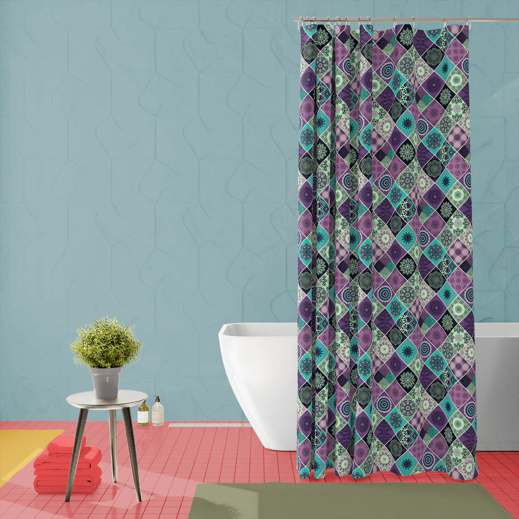 Vintage Ottoman Mandalas D1 Washable Waterproof Shower Curtain-Shower Curtains-CUR_SH_EL-IC 5015872 IC 5015872, Abstract Expressionism, Abstracts, African, Ancient, Art and Paintings, Bohemian, Botanical, Culture, Decorative, Ethnic, Floral, Flowers, Geometric, Geometric Abstraction, Historical, Illustrations, Indian, Mandala, Medieval, Mexican, Moroccan, Nature, Paisley, Patterns, Pets, Retro, Semi Abstract, Signs, Signs and Symbols, Traditional, Tribal, Vintage, World Culture, ottoman, mandalas, d1, washa