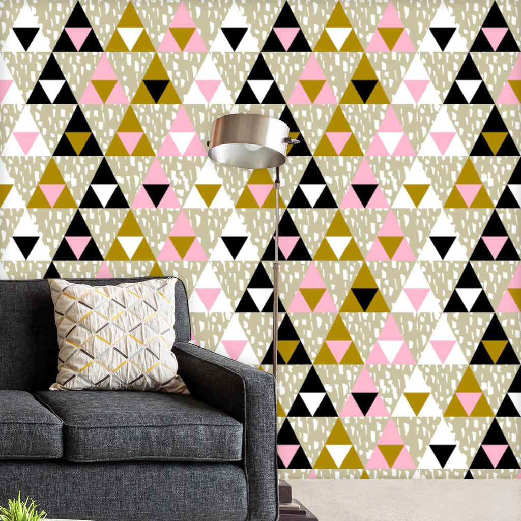 Gold Triangles Pattern D2 Wallpaper Roll-Wallpapers Peel & Stick-WAL_PA-IC 5015894 IC 5015894, Abstract Expressionism, Abstracts, Ancient, Art and Paintings, Birthday, Black and White, Books, Decorative, Digital, Digital Art, Geometric, Geometric Abstraction, Graphic, Historical, Illustrations, Medieval, Modern Art, Patterns, Retro, Semi Abstract, Signs, Signs and Symbols, Triangles, Vintage, Wedding, White, gold, pattern, d2, wallpaper, roll, seamless, abstract, art, backdrop, background, bright, card, col