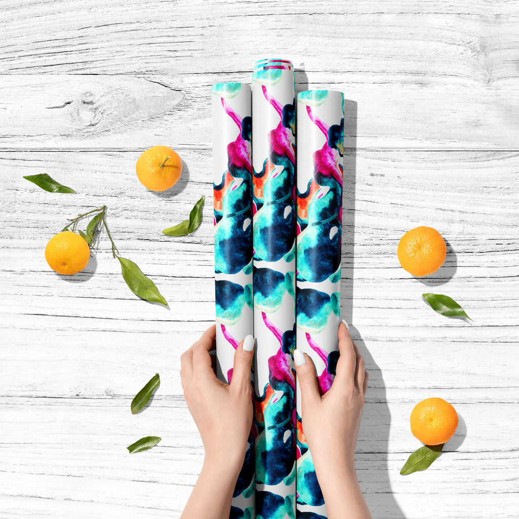Abstract Curved Shapes Art & Craft Gift Wrapping Paper - Wrapping Papers - ArtzFolio.com