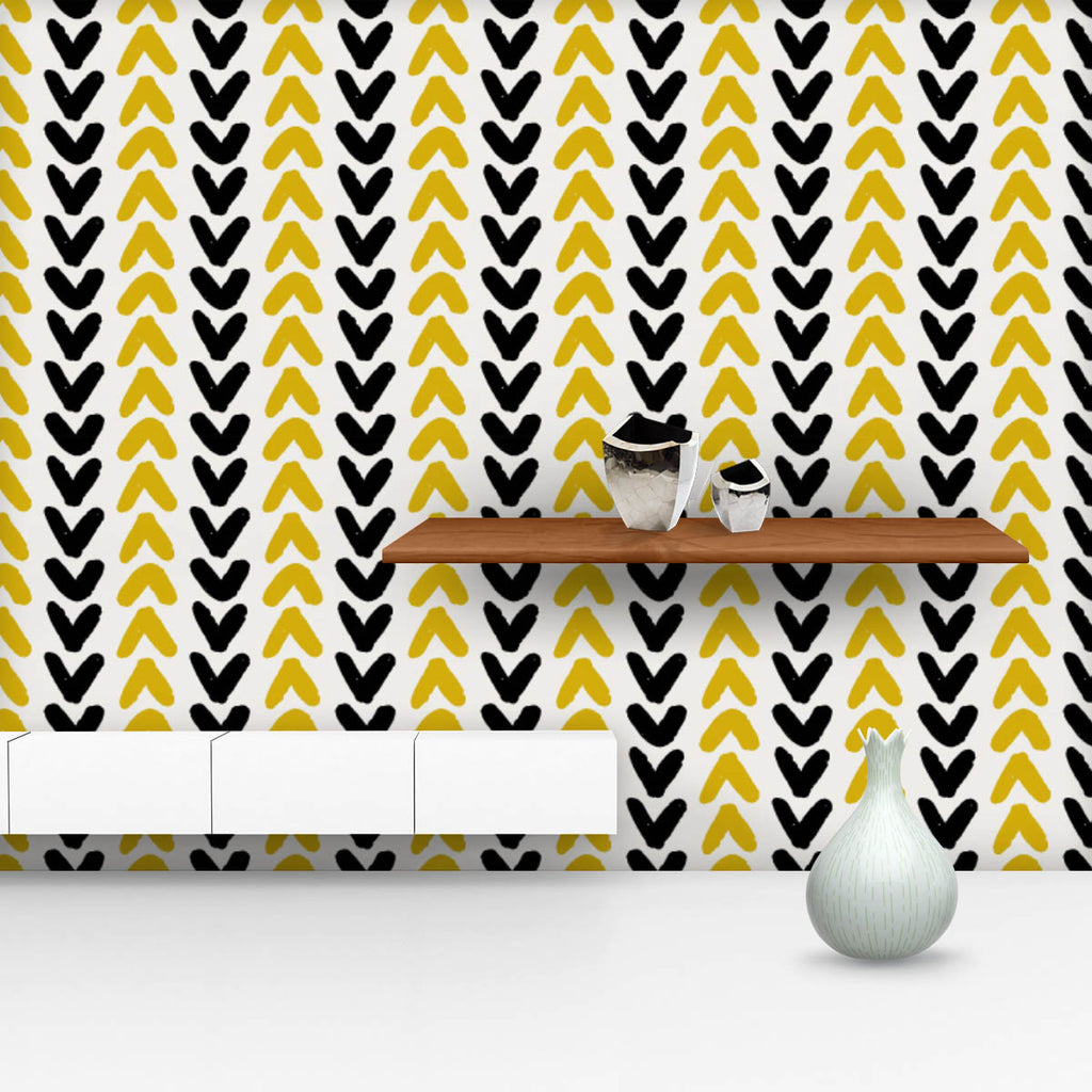 Hand-Drawn Chevron Wallpaper Roll-Wallpapers Peel & Stick-WAL_PA-IC 5015911 IC 5015911, Abstract Expressionism, Abstracts, Art and Paintings, Black, Black and White, Chevron, Digital, Digital Art, Drawing, Fashion, Geometric, Geometric Abstraction, Graphic, Illustrations, Modern Art, Patterns, Semi Abstract, Signs, Signs and Symbols, Sketches, White, hand-drawn, wallpaper, roll, pattern, scribble, seamless, sketch, yellow, zag, zig, abstract, abstraction, art, background, brush, card, creative, design, dood