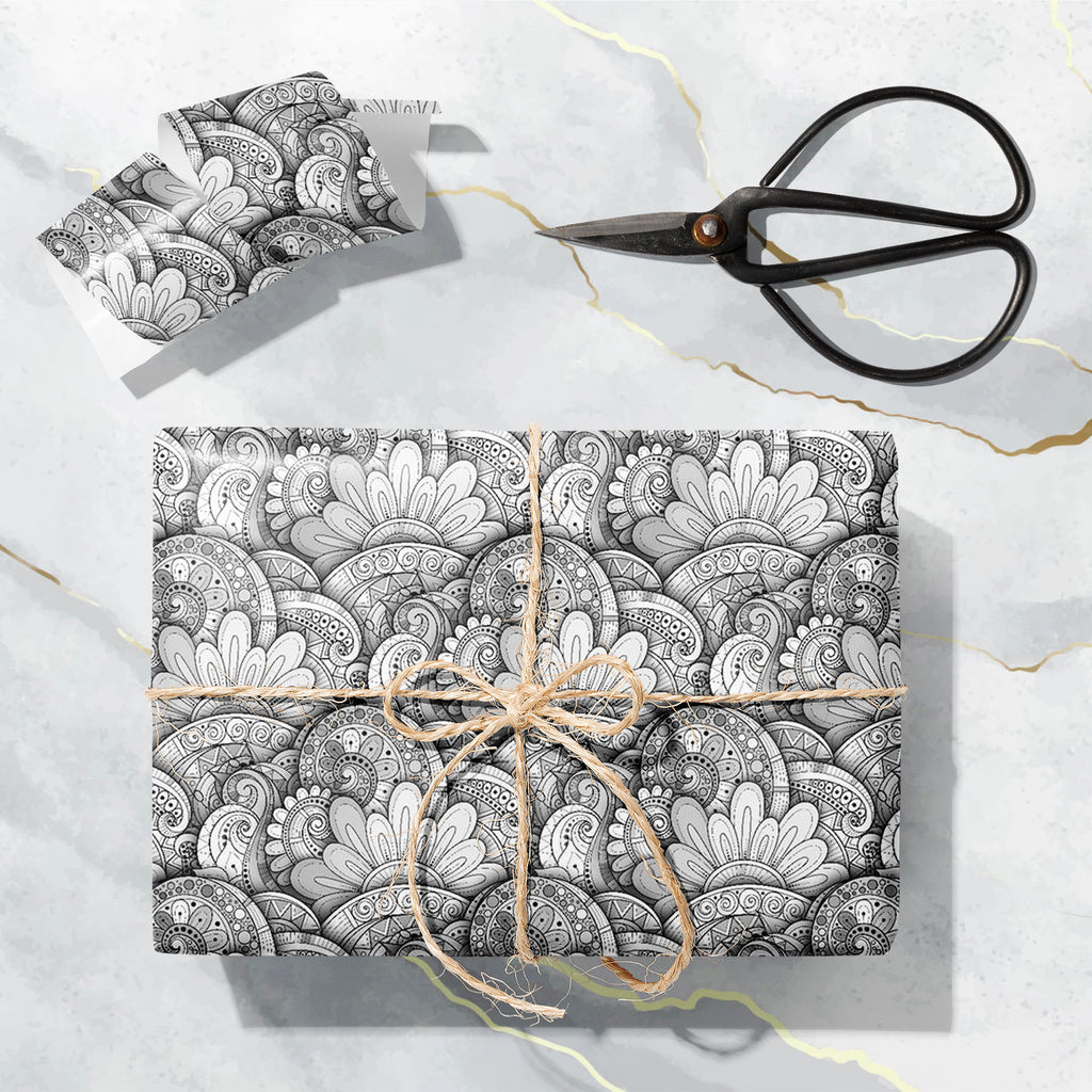 Monochrome Hand Drawn Flowers Art & Craft Gift Wrapping Paper-Wrapping Papers-WRP_PP-IC 5015921 IC 5015921, Abstract Expressionism, Abstracts, Ancient, Art and Paintings, Black, Black and White, Bohemian, Books, Botanical, Decorative, Fashion, Floral, Flowers, Historical, Illustrations, Medieval, Nature, Paisley, Patterns, Retro, Scenic, Semi Abstract, Signs, Signs and Symbols, Vintage, White, monochrome, hand, drawn, art, craft, gift, wrapping, paper, abstract, and, backdrop, background, batik, beautiful, 