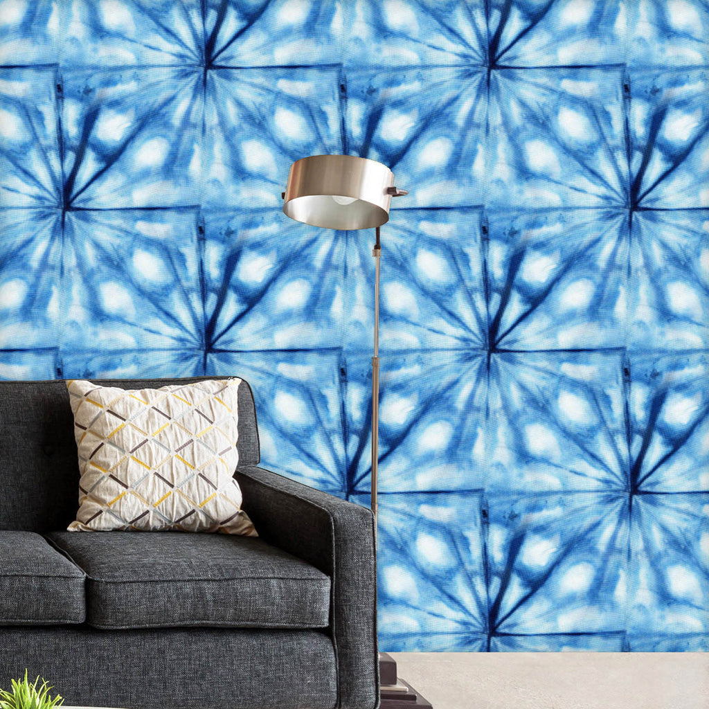 Shibori Indigo Colors D4 Wallpaper Roll-Wallpapers Peel & Stick-WAL_PA-IC 5015928 IC 5015928, Abstract Expressionism, Abstracts, Art and Paintings, Black and White, Culture, Decorative, Ethnic, Fashion, Illustrations, Japanese, Paintings, Patterns, Retro, Semi Abstract, Shibori, Signs, Signs and Symbols, Traditional, Tribal, Watercolour, White, World Culture, indigo, colors, d4, wallpaper, roll, dye, tie, pattern, seamless, abstract, fabric, batik, painting, watercolor, print, repeat, background, art, cloth