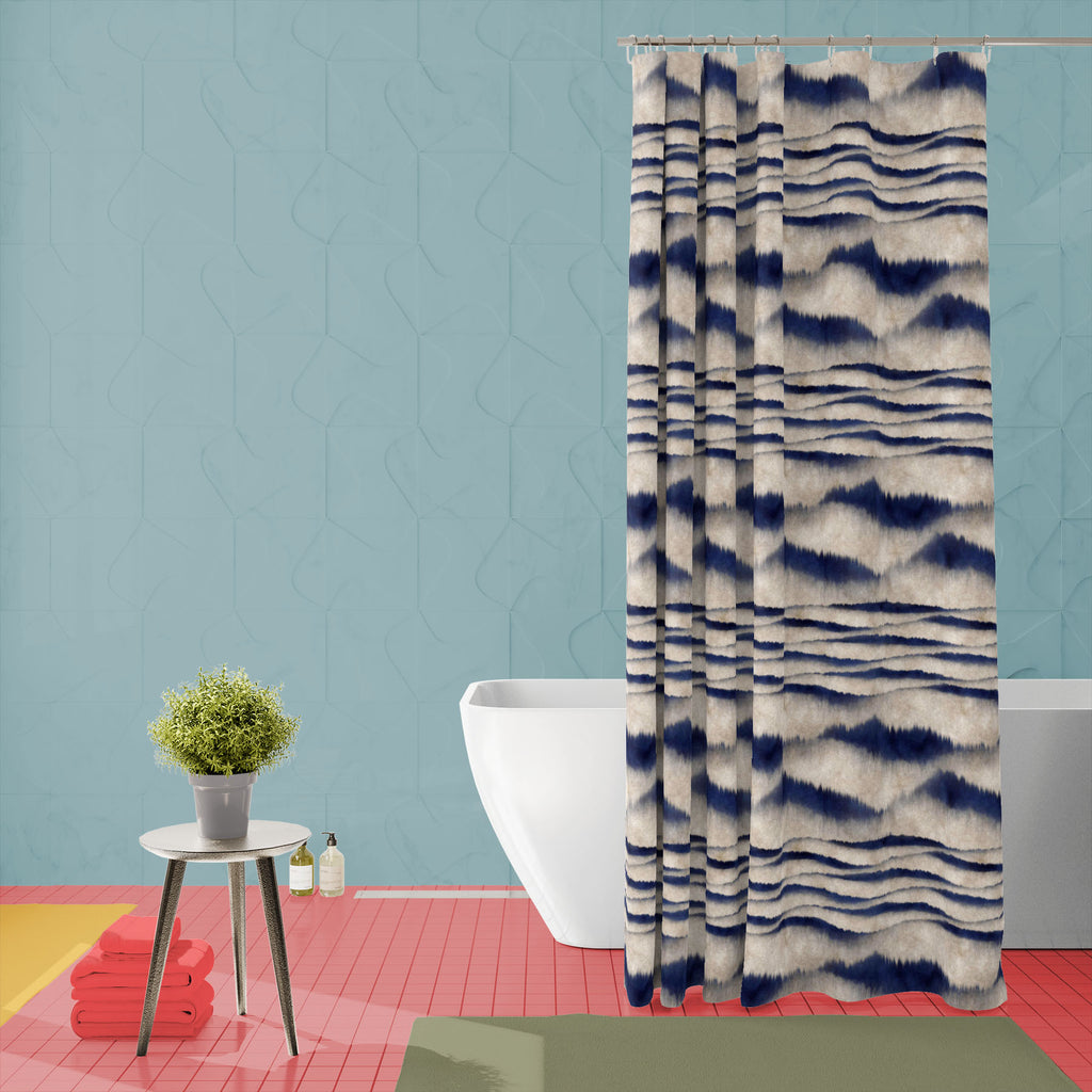 Watercolor Abstract Motif D1 Washable Waterproof Shower Curtain-Shower Curtains-CUR_SH_EL-IC 5015932 IC 5015932, Abstract Expressionism, Abstracts, Ancient, Art and Paintings, Decorative, Digital, Digital Art, Drawing, Graphic, Historical, Illustrations, Landscapes, Medieval, Modern Art, Nature, Nautical, Paintings, Patterns, Retro, Scenic, Semi Abstract, Signs, Signs and Symbols, Vintage, watercolor, abstract, motif, d1, washable, waterproof, shower, curtain, pattern, seamless, dye, tie, grunge, indigo, la