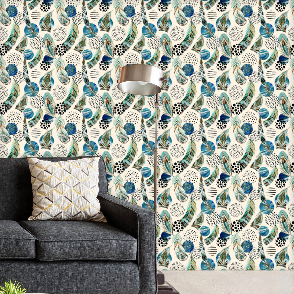 Abstract Watercolour Feathers Wallpaper Roll - Wallpapers Peel & Stick - ArtzFolio.com