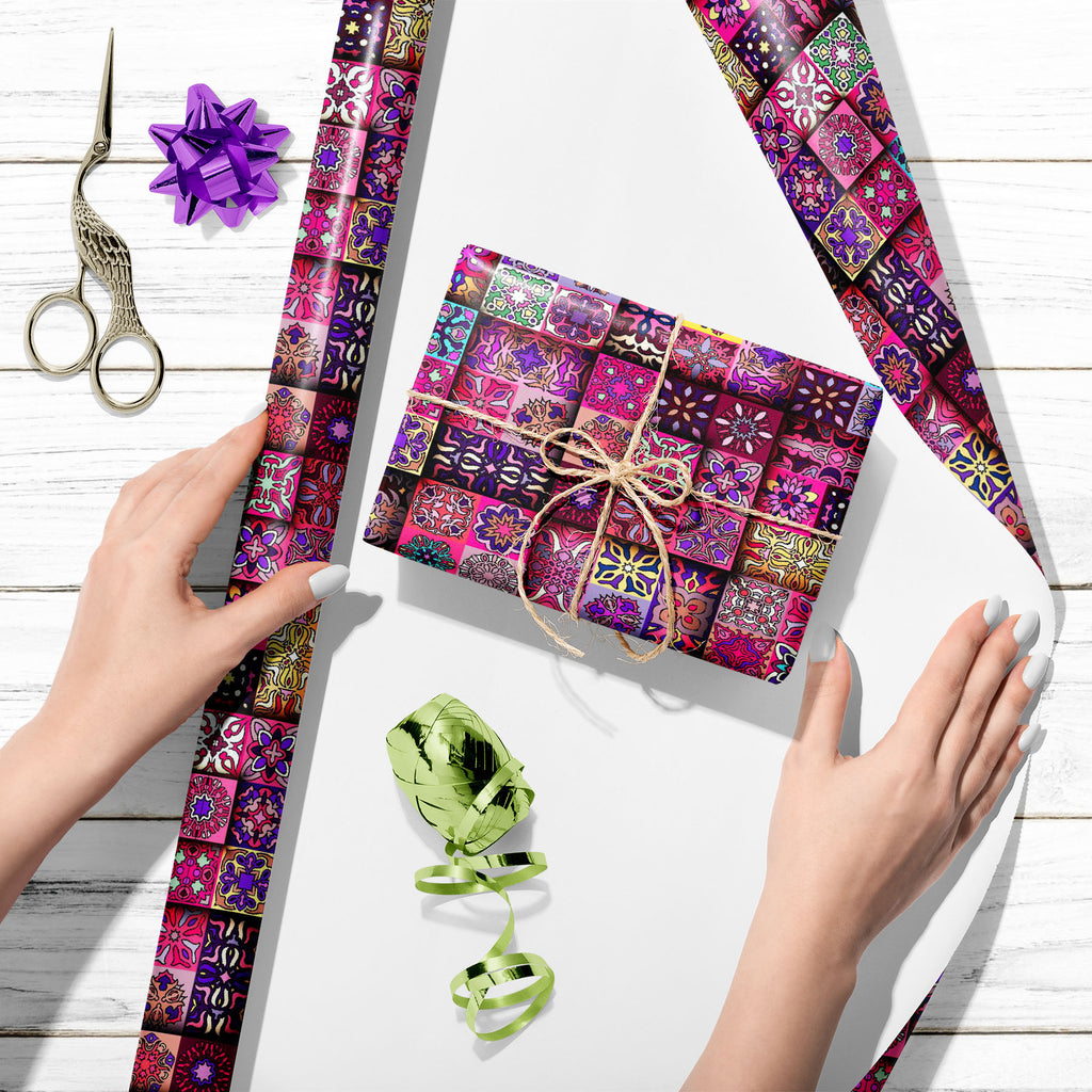 Vintage Floral & Mandala D7 Art & Craft Gift Wrapping Paper-Wrapping Papers-WRP_PP-IC 5015946 IC 5015946, Abstract Expressionism, Abstracts, African, Ancient, Art and Paintings, Bohemian, Botanical, Chinese, Culture, Decorative, Ethnic, Fashion, Floral, Flowers, Geometric, Geometric Abstraction, Historical, Illustrations, Indian, Mandala, Medieval, Mexican, Moroccan, Nature, Patterns, Pets, Retro, Semi Abstract, Signs, Signs and Symbols, Traditional, Tribal, Turkish, Vintage, World Culture, d7, art, craft, 