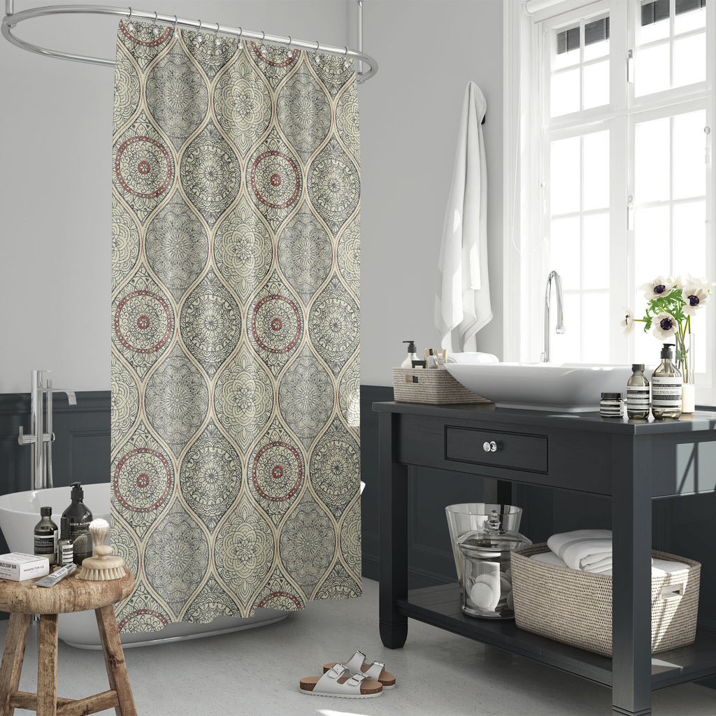 Retro Colors Washable Waterproof Shower Curtain-Shower Curtains-CUR_SH_EL-IC 5015954 IC 5015954, Abstract Expressionism, Abstracts, Allah, Ancient, Arabic, Art and Paintings, Black, Black and White, Books, Botanical, Culture, Damask, Drawing, Ethnic, Floral, Flowers, Hand Drawn, Hipster, Historical, Illustrations, Indian, Islam, Mandala, Medieval, Nature, Patterns, Retro, Semi Abstract, Signs, Signs and Symbols, Traditional, Tribal, Turkish, Vintage, Wedding, World Culture, colors, washable, waterproof, sho