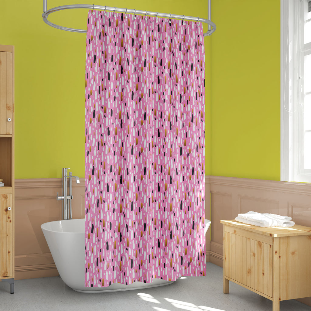 80s Hipster Strokes Washable Waterproof Shower Curtain - Shower Curtains - ArtzFolio.com