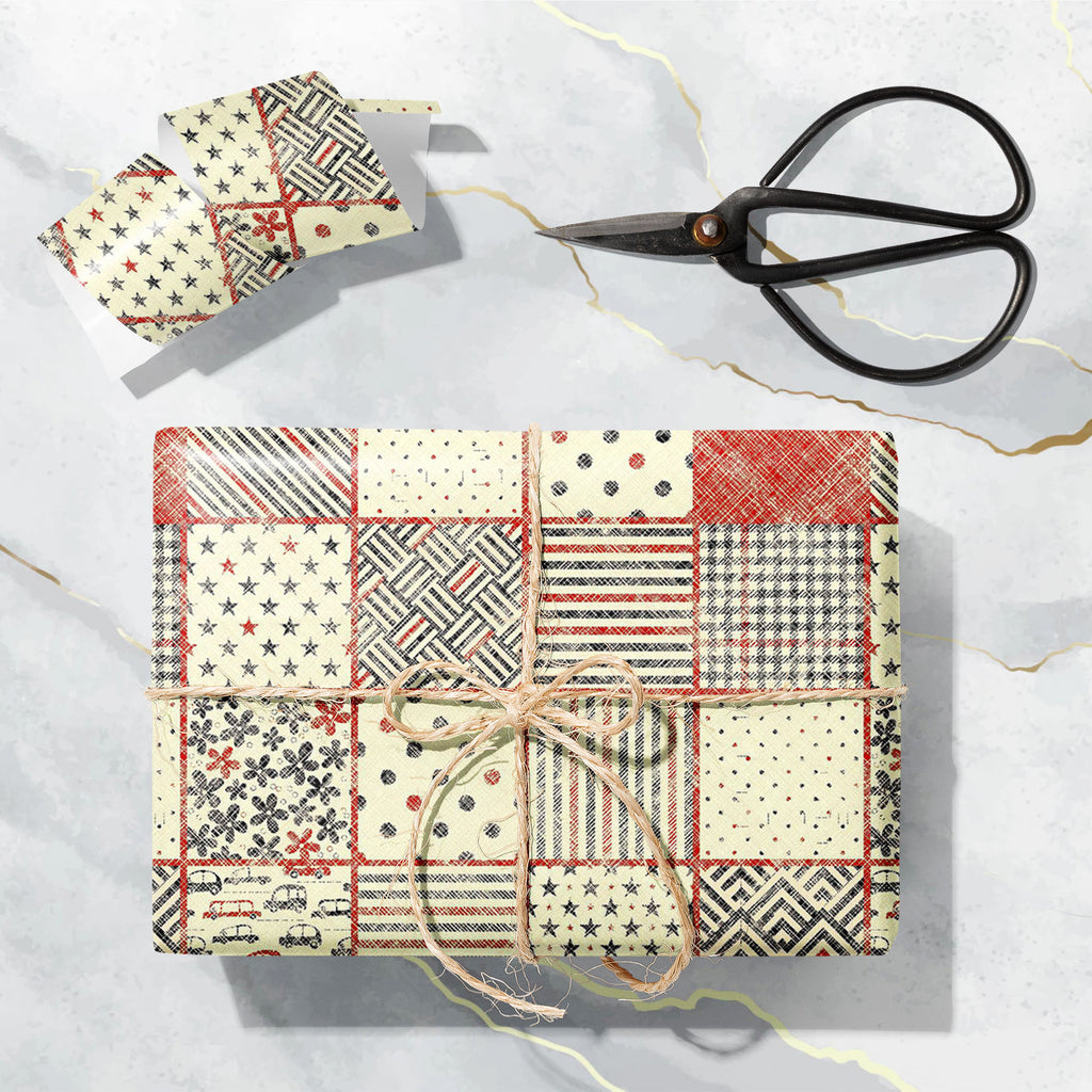 Abstract Retro Colors D1 Art & Craft Gift Wrapping Paper - Wrapping Papers - ArtzFolio.com