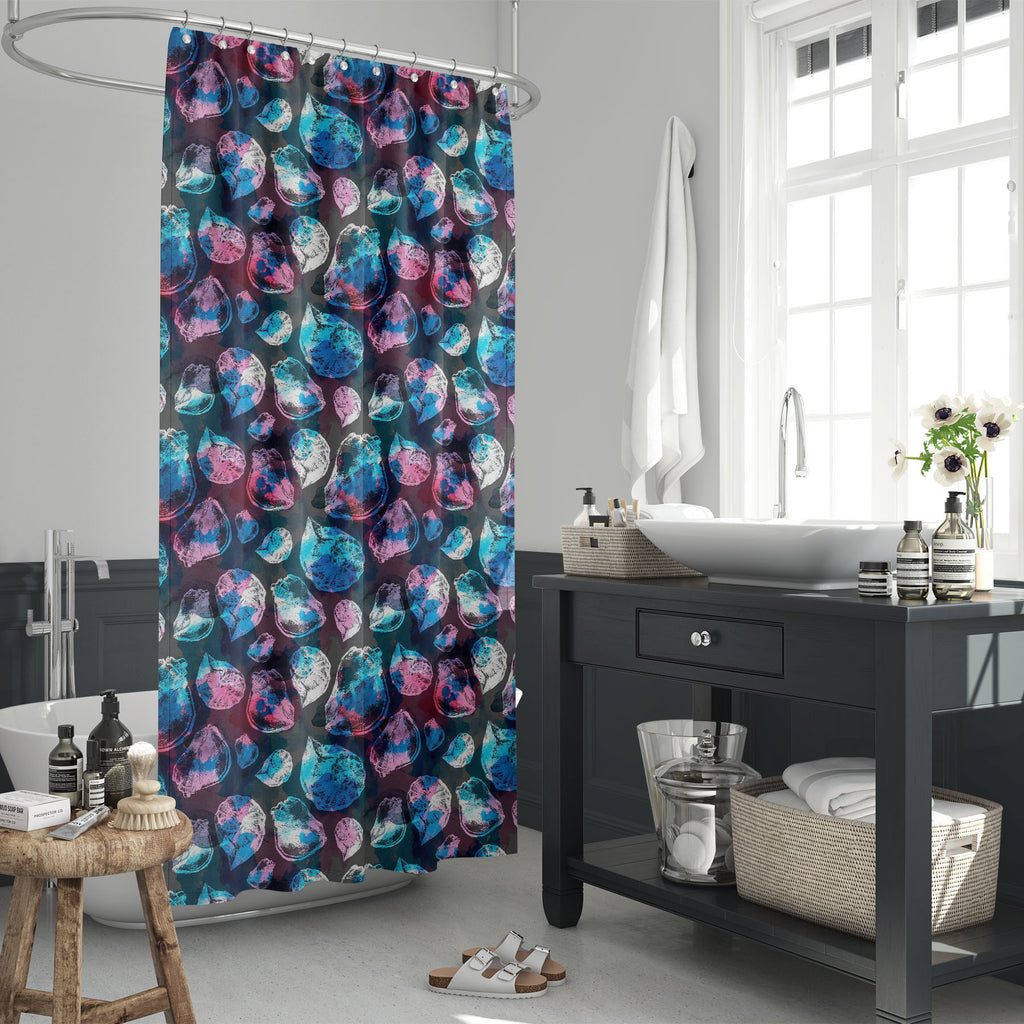 Watercolor Seashells Washable Waterproof Shower Curtain-Shower Curtains-CUR_SH_EL-IC 5015970 IC 5015970, Abstract Expressionism, Abstracts, Black, Black and White, Decorative, Digital, Digital Art, Drawing, Graphic, Holidays, Nature, Patterns, Scenic, Semi Abstract, Splatter, Tropical, Watercolour, White, Wildlife, watercolor, seashells, washable, waterproof, shower, curtain, abstract, aquarium, aquatic, background, beach, beautiful, colorful, contour, coral, decor, deep, diving, element, exotic, fabric, gr