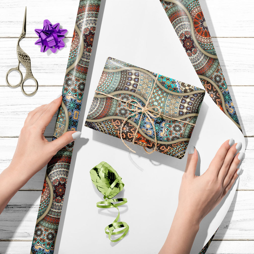 Vintage Floral Mandala D1 Art & Craft Gift Wrapping Paper-Wrapping Papers-WRP_PP-IC 5015972 IC 5015972, Abstract Expressionism, Abstracts, African, Allah, Ancient, Arabic, Art and Paintings, Asian, Aztec, Bohemian, Botanical, Chinese, Culture, Decorative, Digital, Digital Art, Drawing, Ethnic, Fashion, Floral, Flowers, Graphic, Historical, Illustrations, Indian, Islam, Mandala, Medieval, Mexican, Moroccan, Nature, Patterns, Retro, Semi Abstract, Signs, Signs and Symbols, Symbols, Traditional, Tribal, Turkis
