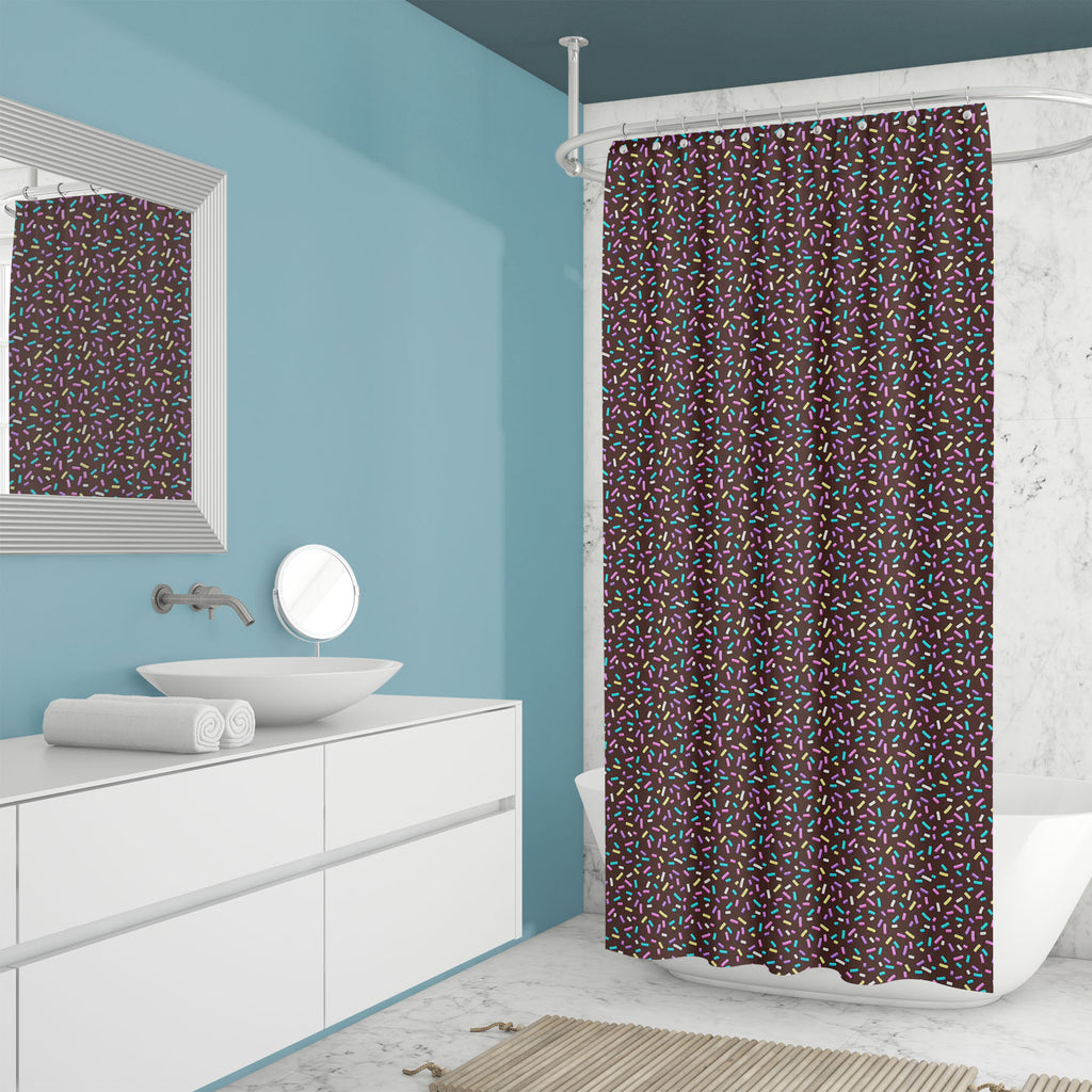 Dark Chocolate Donut Glaze Washable Waterproof Shower Curtain-Shower Curtains-CUR_SH_EL-IC 5015974 IC 5015974, 3D, Abstract Expressionism, Abstracts, Birthday, Cuisine, Decorative, Food, Food and Beverage, Food and Drink, Holidays, Illustrations, Patterns, Semi Abstract, Signs, Signs and Symbols, dark, chocolate, donut, glaze, washable, waterproof, shower, curtain, candy, seamless, vector, abstract, background, bakery, baking, bright, cake, celebration, color, confetti, cupcake, cute, decor, decoration, del