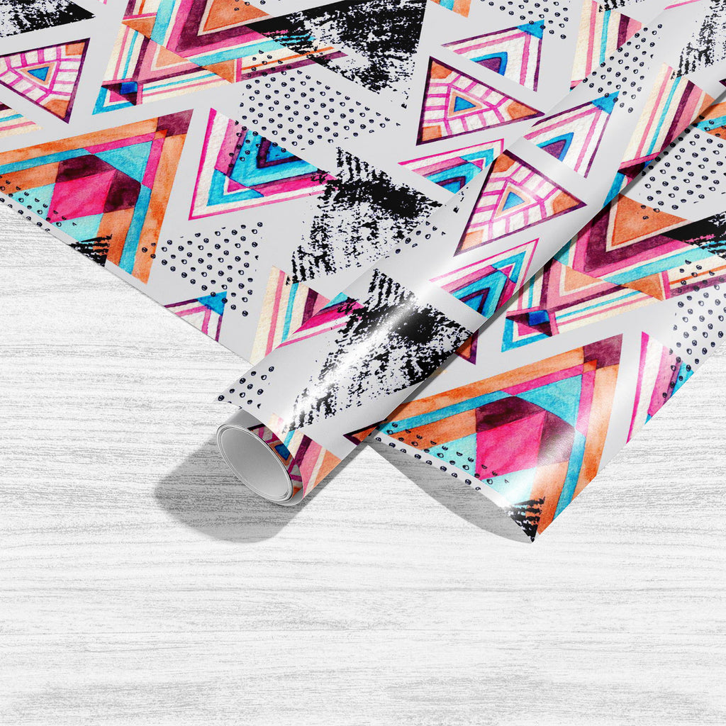 Abstract Watercolor Triangles Art & Craft Gift Wrapping Paper - Wrapping Papers - ArtzFolio.com