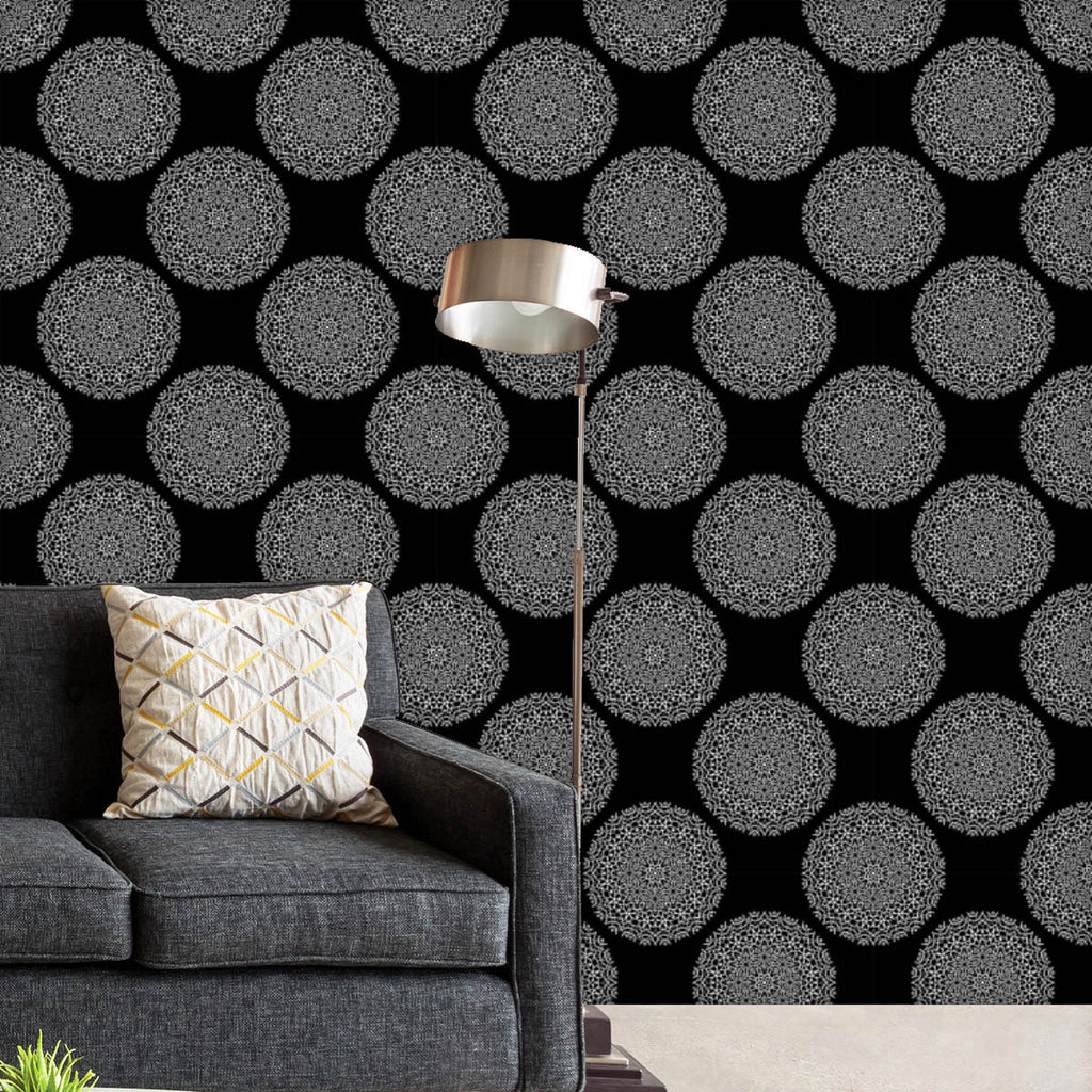 Round Geometric Elements Wallpaper Roll-Wallpapers Peel & Stick-WAL_PA-IC 5015978 IC 5015978, Art and Paintings, Black, Black and White, Botanical, Decorative, Digital, Digital Art, Floral, Flowers, Graphic, Illustrations, Mandala, Nature, Patterns, Signs, Signs and Symbols, White, round, geometric, elements, wallpaper, roll, art, backdrop, background, beauty, circular, decor, decoration, design, draw, endless, figure, flower, geometrical, illustration, lace, ornament, ornate, pattern, print, repeat, sample