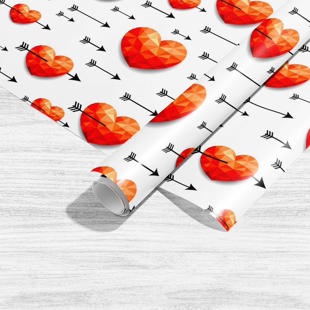 Polygonal Hearts with Arrows Art & Craft Gift Wrapping Paper-Wrapping Papers-WRP_PP-IC 5015979 IC 5015979, Abstract Expressionism, Abstracts, Arrows, Art and Paintings, Black, Black and White, Conceptual, Decorative, Diamond, Fantasy, Geometric, Geometric Abstraction, Hearts, Icons, Illustrations, Inspirational, Love, Motivation, Motivational, Patterns, Romance, Semi Abstract, Signs, Signs and Symbols, Symbols, Wedding, White, polygonal, with, art, craft, gift, wrapping, paper, heart, polygon, seamless, val