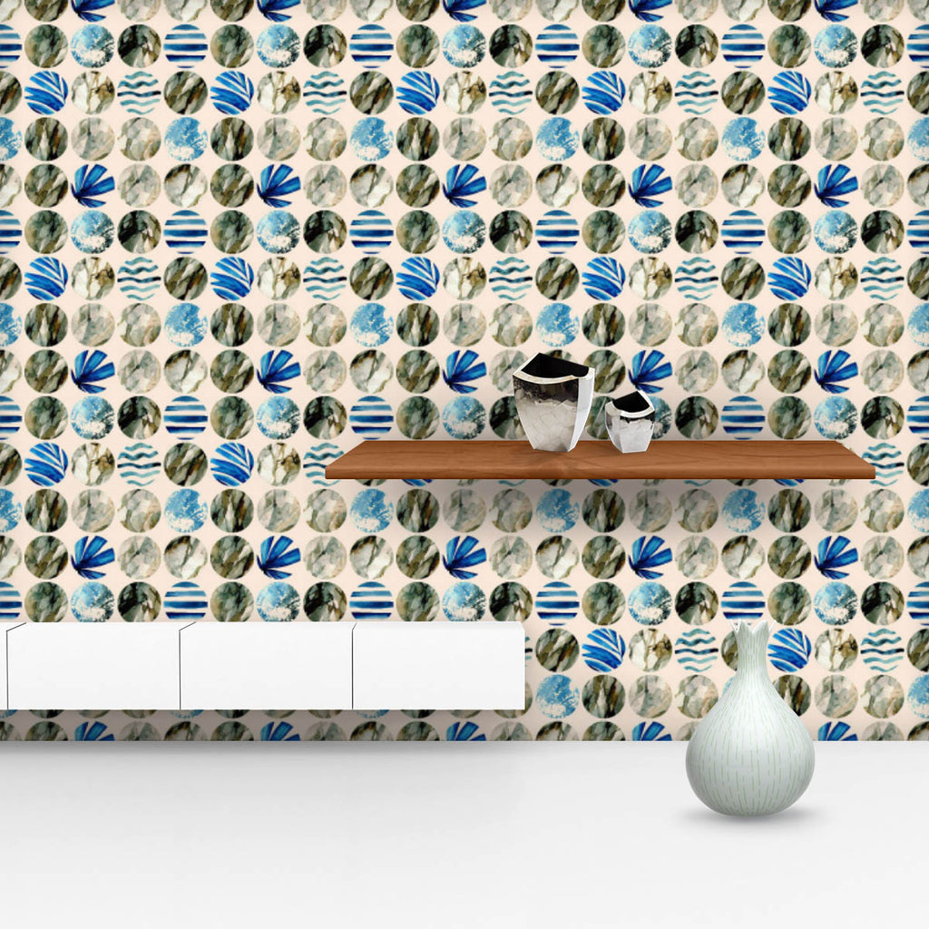 Abstract Palm Leaves Pattern Wallpaper Roll - Wallpapers Peel & Stick - ArtzFolio.com