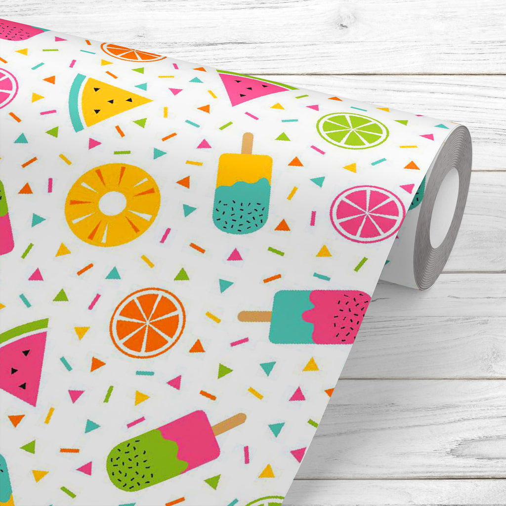 Colorful Tropical Fruits & Icecream Image Wallpaper Roll-Wallpapers Peel & Stick-WAL_PA-IC 5015995 IC 5015995, Abstract Expressionism, Abstracts, Animated Cartoons, Art and Paintings, Caricature, Cartoons, Cuisine, Fashion, Food, Food and Beverage, Food and Drink, Fruit and Vegetable, Fruits, Geometric, Geometric Abstraction, Holidays, Illustrations, Patterns, Pop Art, Retro, Semi Abstract, Signs, Signs and Symbols, Triangles, Tropical, colorful, icecream, image, wallpaper, roll, summer, pattern, fruit, bac