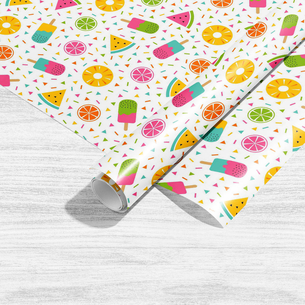 Colorful Tropical Fruits & Icecream Image Art & Craft Gift Wrapping Paper-Wrapping Papers-WRP_PP-IC 5015995 IC 5015995, Abstract Expressionism, Abstracts, Animated Cartoons, Art and Paintings, Caricature, Cartoons, Cuisine, Fashion, Food, Food and Beverage, Food and Drink, Fruit and Vegetable, Fruits, Geometric, Geometric Abstraction, Holidays, Illustrations, Patterns, Pop Art, Retro, Semi Abstract, Signs, Signs and Symbols, Triangles, Tropical, colorful, icecream, image, art, craft, gift, wrapping, paper, 