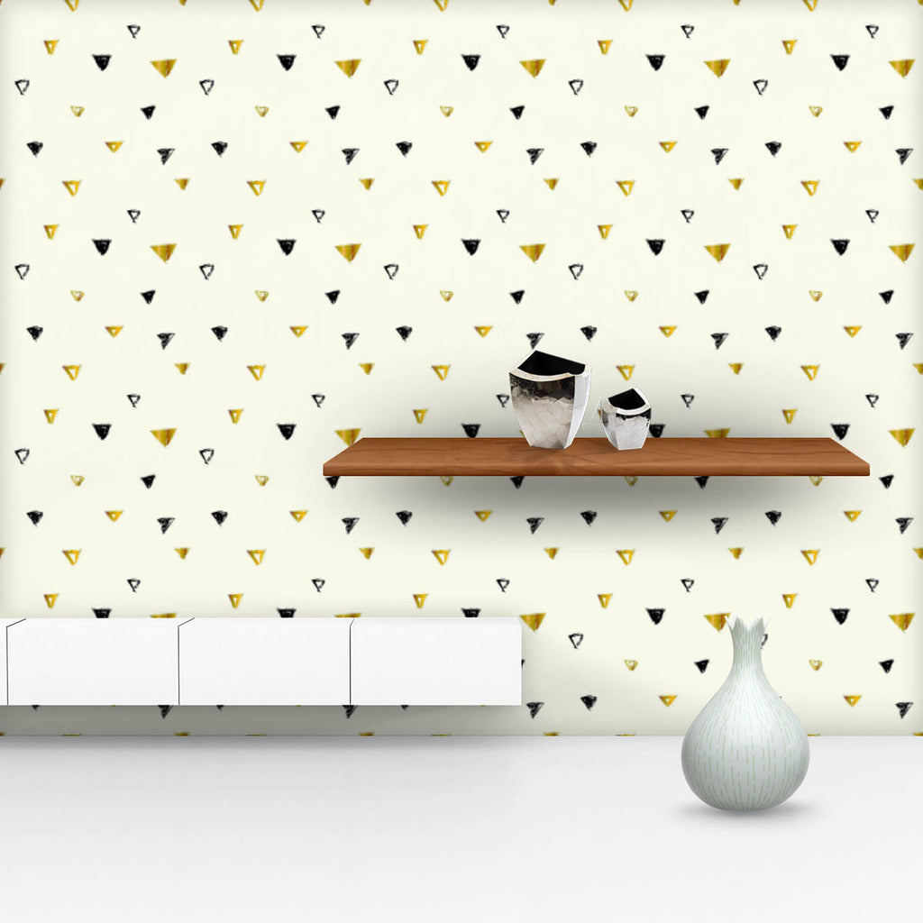 Grunge Style Triangles Wallpaper Roll-Wallpapers Peel & Stick-WAL_PA-IC 5015996 IC 5015996, Abstract Expressionism, Abstracts, Art and Paintings, Black, Black and White, Digital, Digital Art, Fashion, Geometric, Geometric Abstraction, Graphic, Hipster, Illustrations, Modern Art, Patterns, Retro, Semi Abstract, Signs, Signs and Symbols, Triangles, Watercolour, White, grunge, style, wallpaper, roll, watercolor, seamless, pattern, golden, triangle, 10, abstract, art, artistic, backdrop, background, brush, card