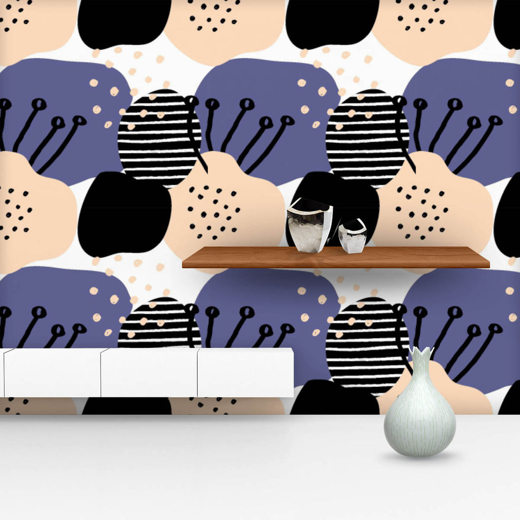 Abstract Shapes D8 Wallpaper Roll - Wallpapers Peel & Stick - ArtzFolio.com