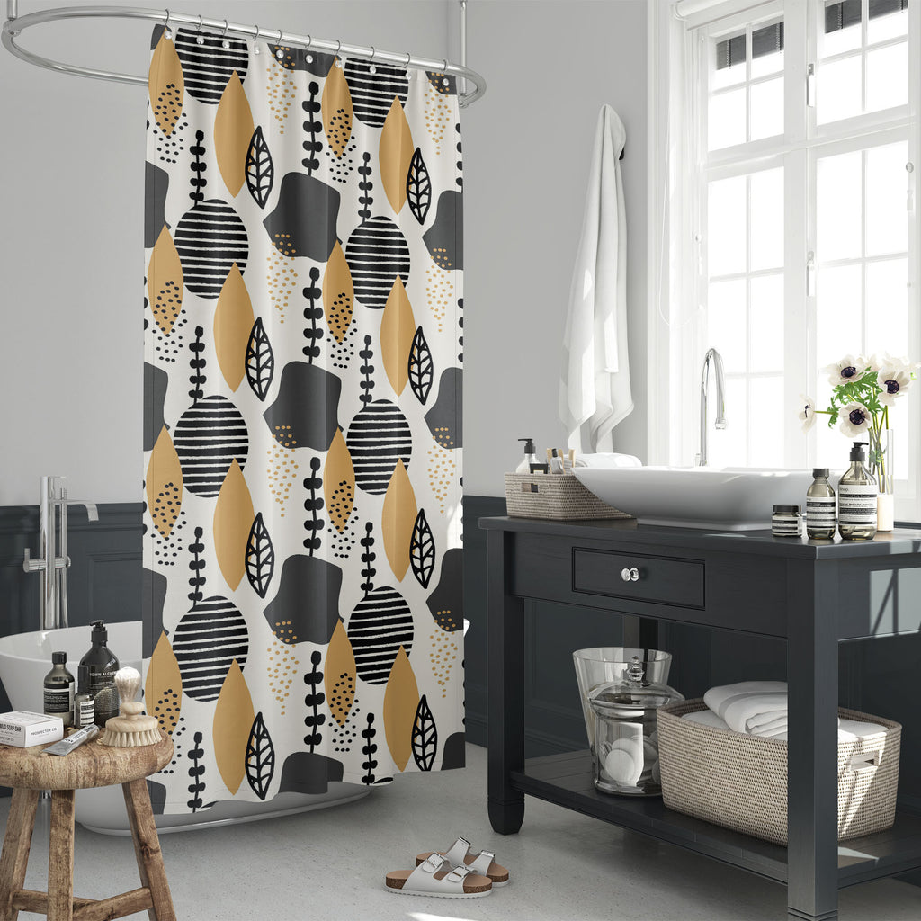 Abstract Style D4 Washable Waterproof Shower Curtain - Shower Curtains - ArtzFolio.com