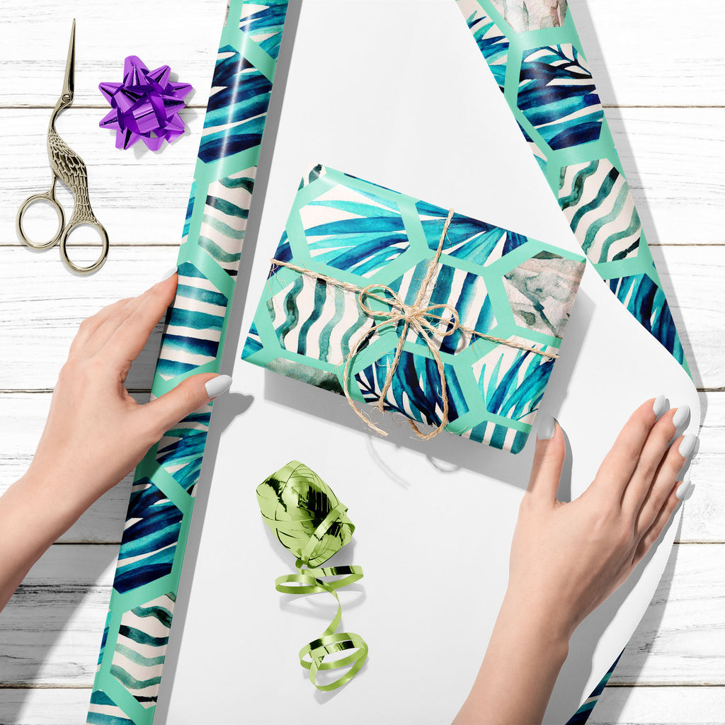 Abstract Hexagons Art & Craft Gift Wrapping Paper - Wrapping Papers - ArtzFolio.com