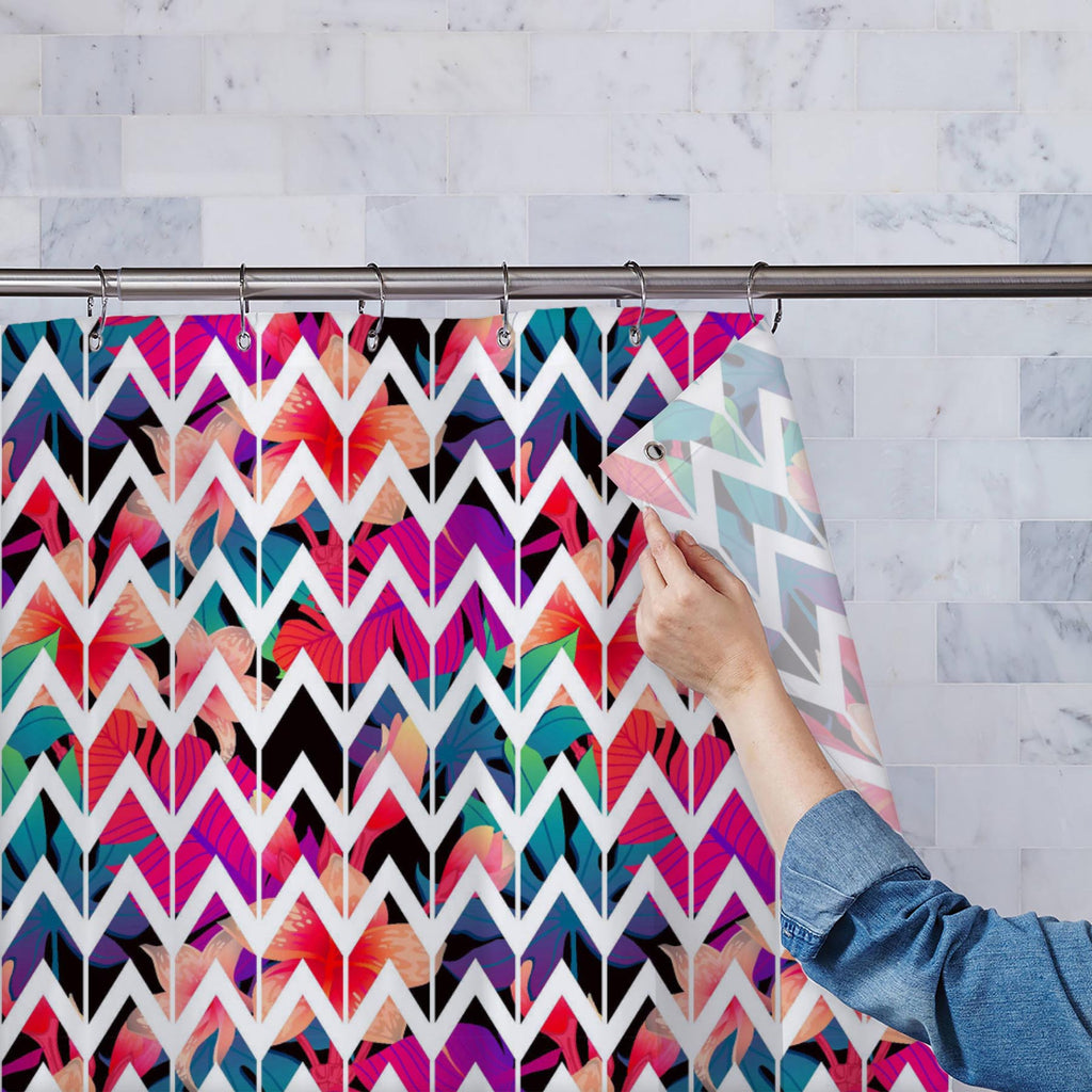 Watercolor Floral Pattern D35 Washable Waterproof Shower Curtain-Shower Curtains-CUR_SH_EL-IC 5016018 IC 5016018, Abstract Expressionism, Abstracts, Black, Black and White, Botanical, Decorative, Digital, Digital Art, Fashion, Floral, Flowers, Geometric, Geometric Abstraction, Graphic, Hawaiian, Illustrations, Nature, Patterns, Semi Abstract, Signs, Signs and Symbols, Stripes, Tropical, watercolor, pattern, d35, washable, waterproof, shower, curtain, seamless, flower, summer, stripe, color, vector, palm, sp