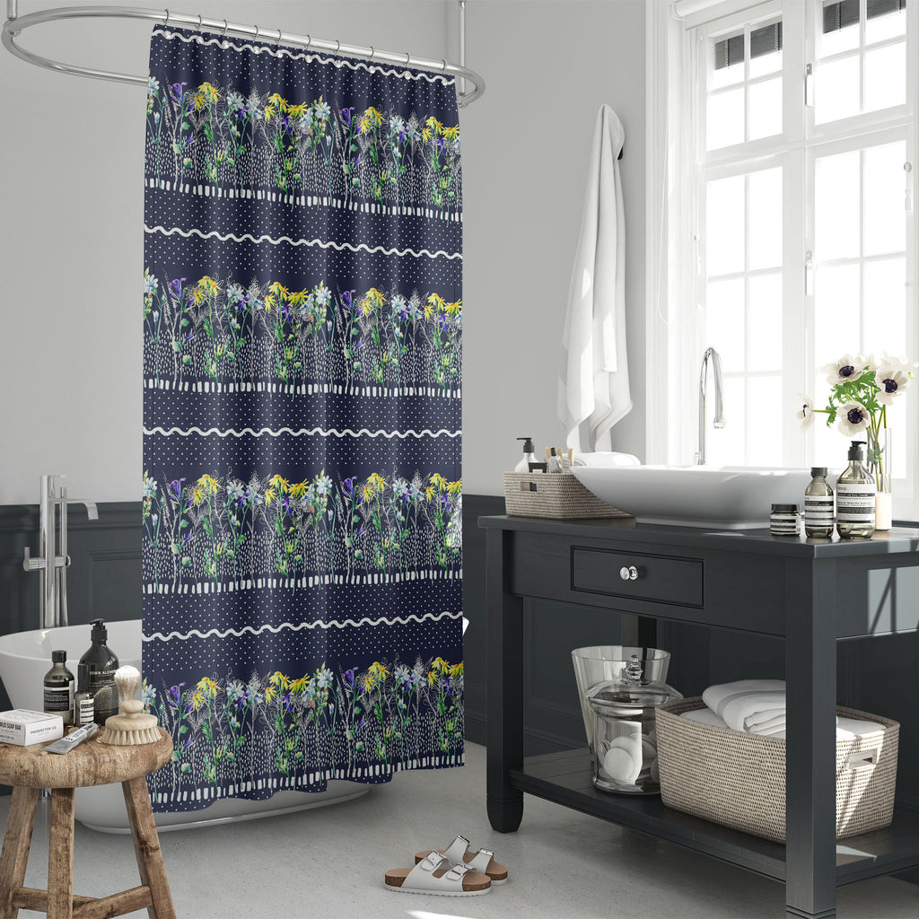 Meadow Watercolor Flower D1 Washable Waterproof Shower Curtain-Shower Curtains-CUR_SH_EL-IC 5016023 IC 5016023, 80s, 90s, Art and Paintings, Black and White, Bohemian, Botanical, Digital, Digital Art, Dots, Floral, Flowers, Graphic, Illustrations, Nature, Patterns, Scenic, Signs, Signs and Symbols, Sketches, Space, Watercolour, White, meadow, watercolor, flower, d1, washable, waterproof, shower, curtain, color, pattern, seamless, art, background, bell, bellflower, blob, blossom, bluebell, boho, branch, camo