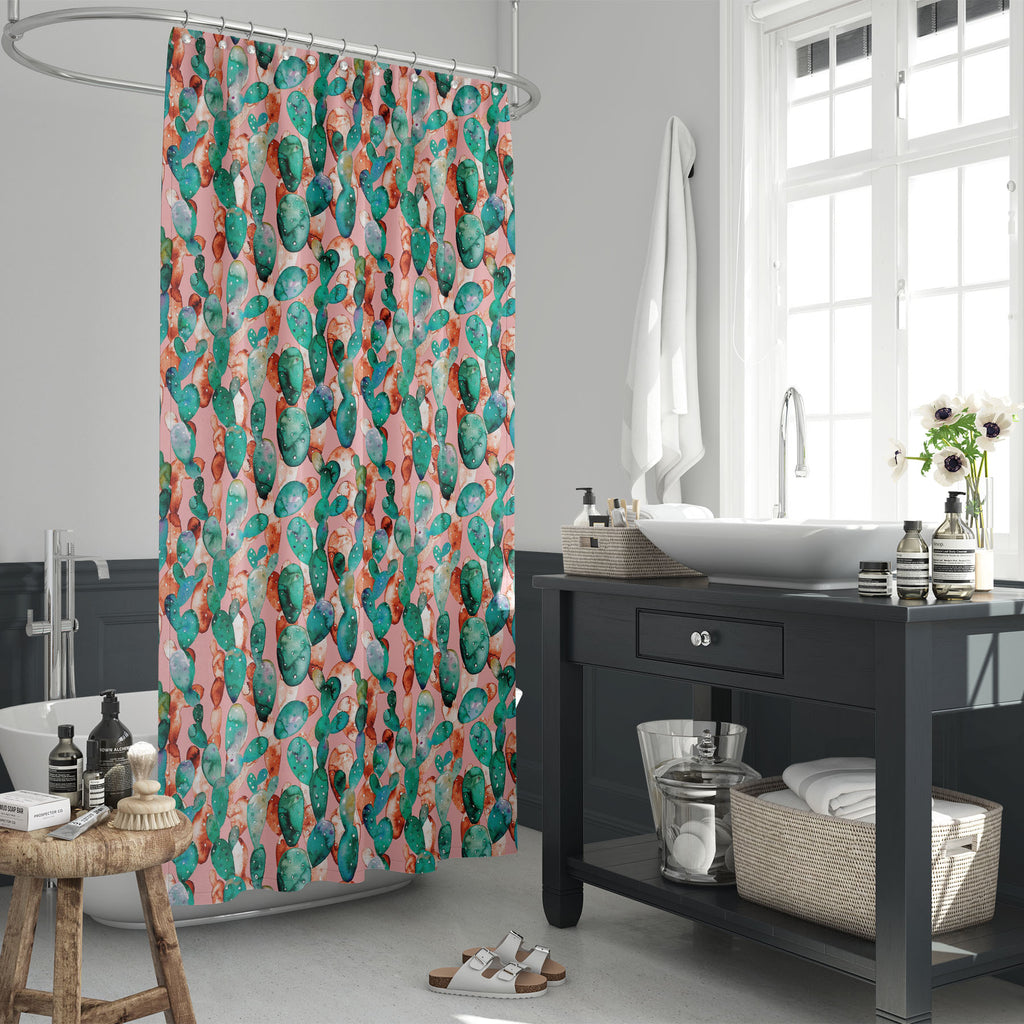 Colorful Watercolor Cactus Washable Waterproof Shower Curtain-Shower Curtains-CUR_SH_EL-IC 5016025 IC 5016025, Ancient, Botanical, Fashion, Floral, Flowers, Historical, Medieval, Mexican, Nature, Patterns, Scenic, Splatter, Tropical, Vintage, Watercolour, colorful, watercolor, cactus, washable, waterproof, shower, curtain, aquarelle, arizona, artwork, blossom, desert, flower, pattern, plant, detailed, ficus, flora, funny, garden, jungle, leaves, natural, organic, painted, print, seamless, splash, succulent,