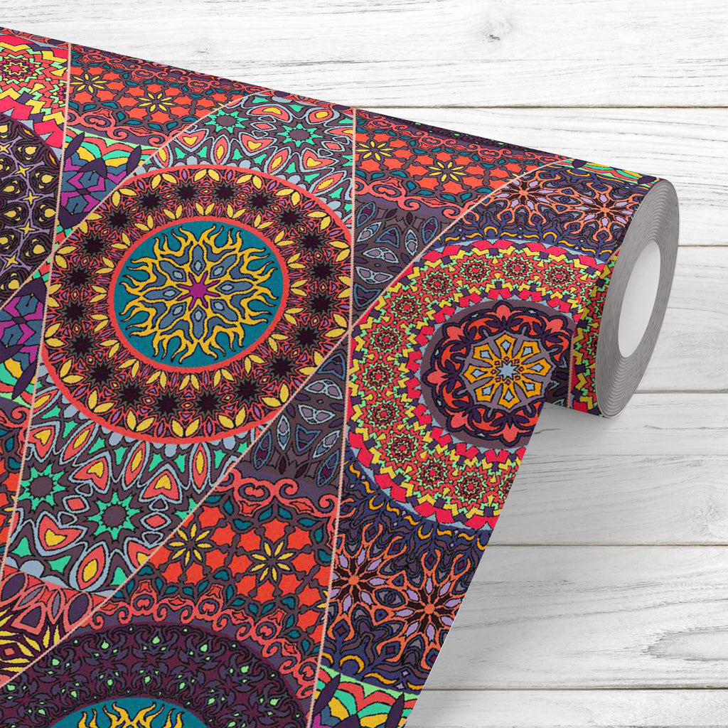 Vintage Floral & Mandala D10 Wallpaper Roll-Wallpapers Peel & Stick-WAL_PA-IC 5016033 IC 5016033, Abstract Expressionism, Abstracts, African, Ancient, Art and Paintings, Bohemian, Botanical, Culture, Decorative, Ethnic, Floral, Flowers, Geometric, Geometric Abstraction, Historical, Illustrations, Indian, Mandala, Medieval, Mexican, Moroccan, Nature, Patterns, Pets, Retro, Semi Abstract, Signs, Signs and Symbols, Traditional, Tribal, Vintage, World Culture, d10, wallpaper, roll, pattern, design, batik, carpe