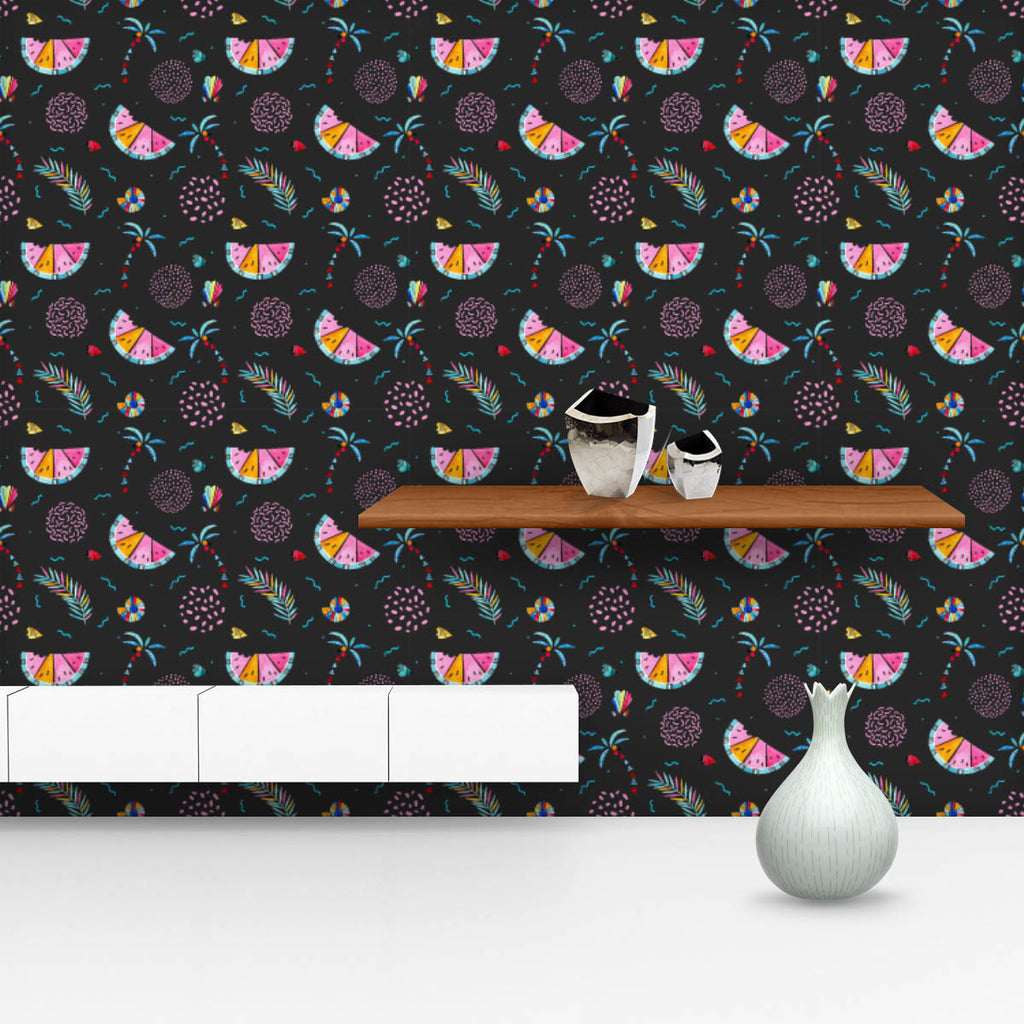 Abstract Memphis Geometric Shapes D2 Wallpaper Roll - Wallpapers Peel & Stick - ArtzFolio.com