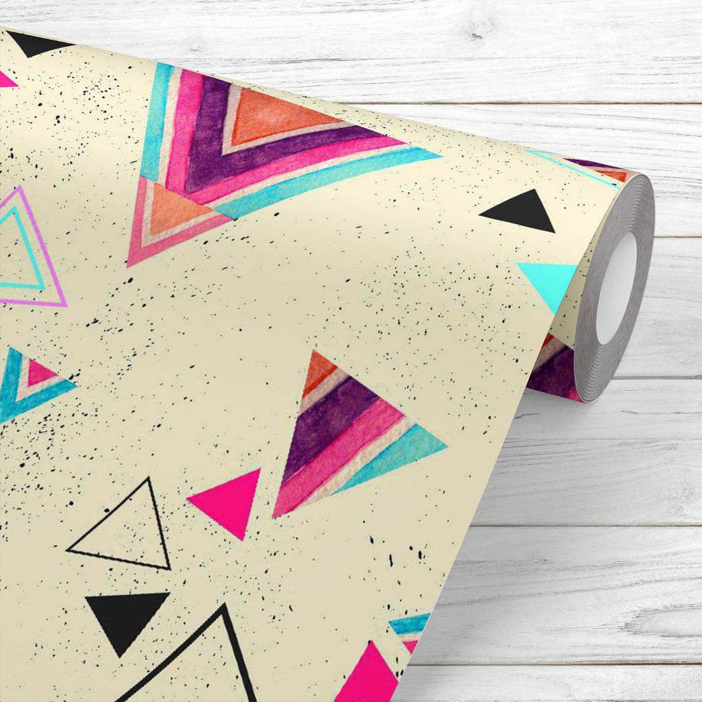 Triangles with Stripes Wallpaper Roll-Wallpapers Peel & Stick-WAL_PA-IC 5016046 IC 5016046, Abstract Expressionism, Abstracts, American, Ancient, Art and Paintings, Aztec, Black, Black and White, Bohemian, Culture, Decorative, Digital, Digital Art, Dots, Ethnic, Geometric, Geometric Abstraction, Graphic, Hipster, Historical, Illustrations, Medieval, Patterns, Retro, Semi Abstract, Signs, Signs and Symbols, Stripes, Traditional, Triangles, Tribal, Vintage, Watercolour, World Culture, with, wallpaper, roll, p