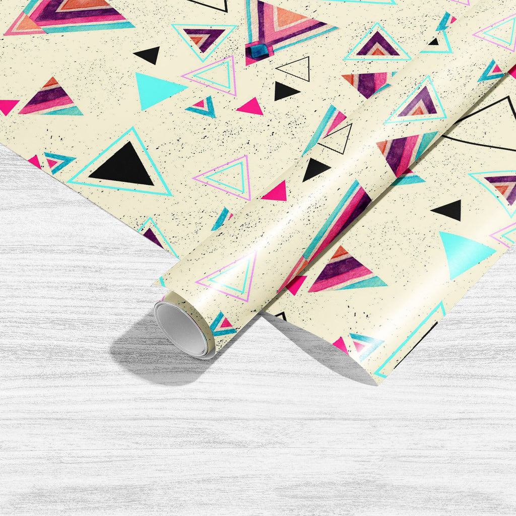 Triangles with Stripes Art & Craft Gift Wrapping Paper-Wrapping Papers-WRP_PP-IC 5016046 IC 5016046, Abstract Expressionism, Abstracts, American, Ancient, Art and Paintings, Aztec, Black, Black and White, Bohemian, Culture, Decorative, Digital, Digital Art, Dots, Ethnic, Geometric, Geometric Abstraction, Graphic, Hipster, Historical, Illustrations, Medieval, Patterns, Retro, Semi Abstract, Signs, Signs and Symbols, Stripes, Traditional, Triangles, Tribal, Vintage, Watercolour, World Culture, with, art, craf